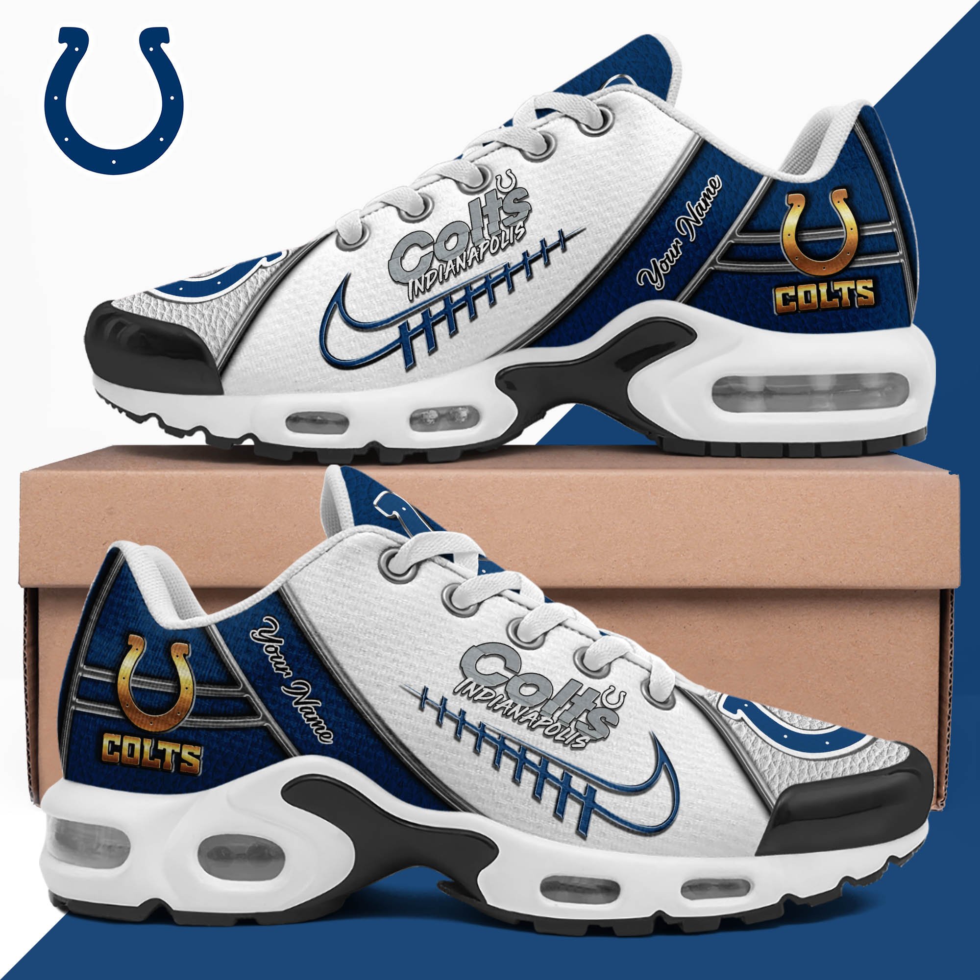 Indianapolis Colts TN Shoes 2024 Version Custom Your Name, Football Team Shoes, Football Shoes for Fans, Sport Gifts, Gifts For Lovers ETHY-62516