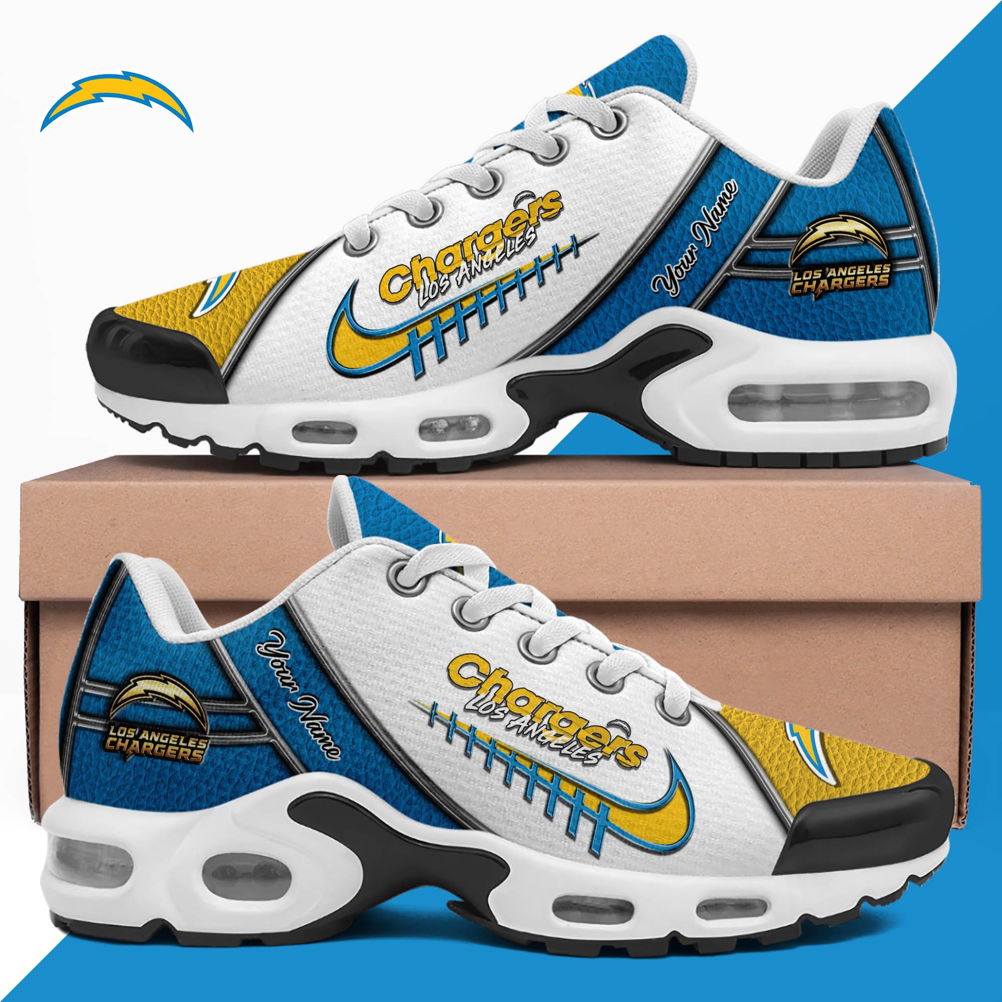 Los Angeles Chargers TN Shoes 2024 Version Custom Your Name, Football Team Shoes, Football Shoes for Fans, Sport Gifts, Gifts For Lovers ETHY-62516