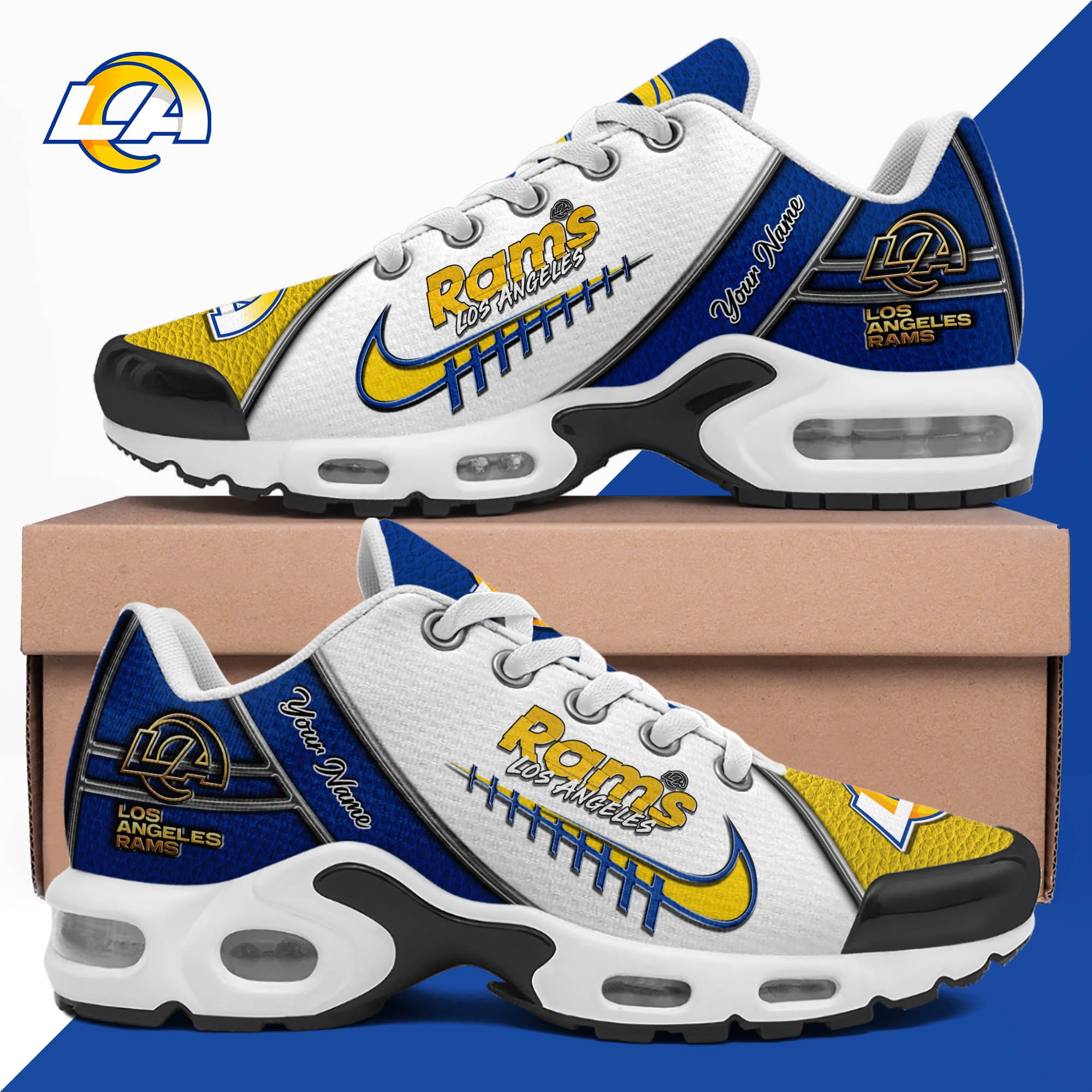 Los Angeles Rams TN Shoes 2024 Version Custom Your Name, Football Team Shoes, Football Shoes for Fans, Sport Gifts, Gifts For Lovers ETHY-62516