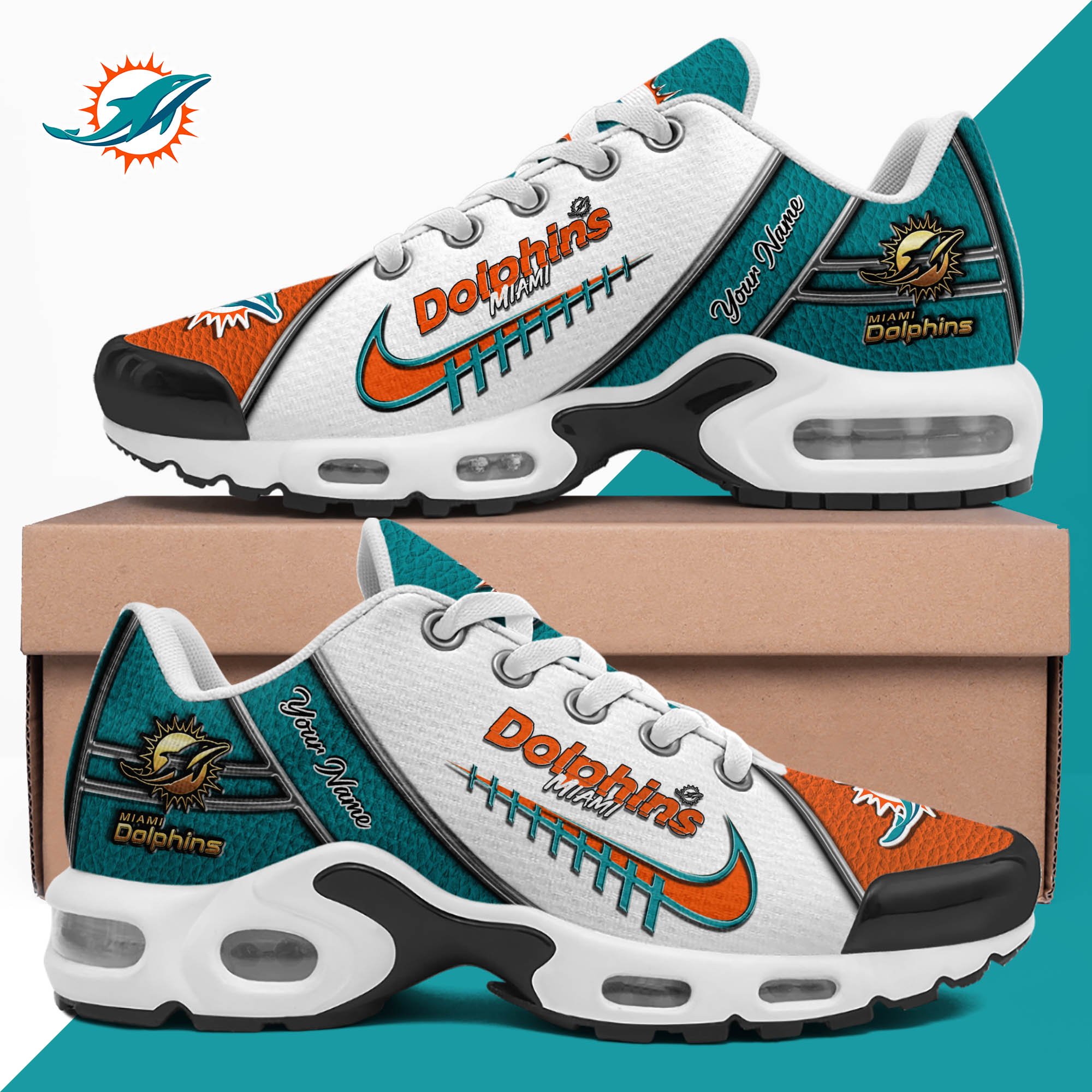 Miami Dolphins TN Shoes 2024 Version Custom Your Name, Football Team Shoes, Football Shoes for Fans, Sport Gifts, Gifts For Lovers ETHY-62516