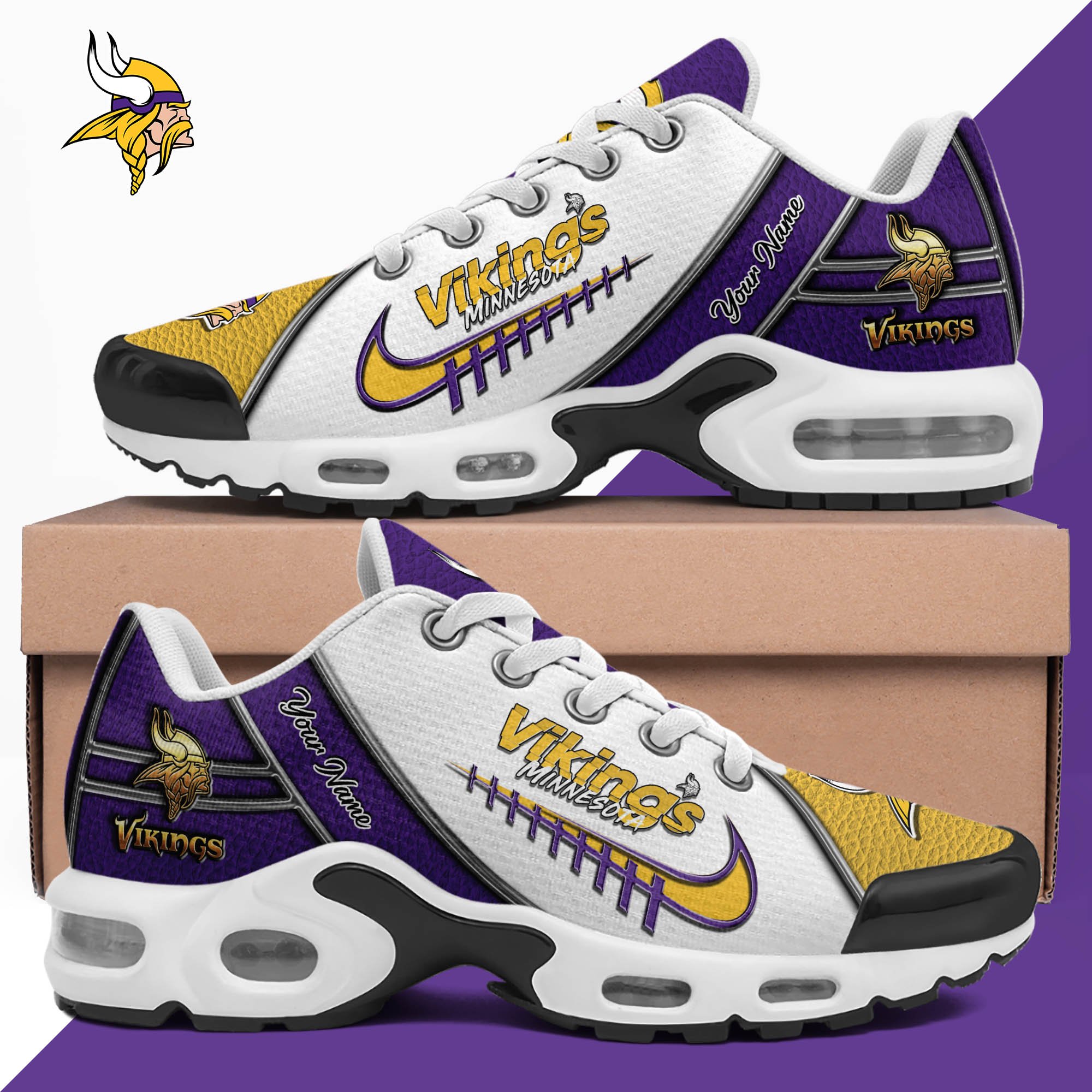 Minnesota Vikings TN Shoes 2024 Version Custom Your Name, Football Team Shoes, Football Shoes for Fans, Sport Gifts, Gifts For Lovers ETHY-62516