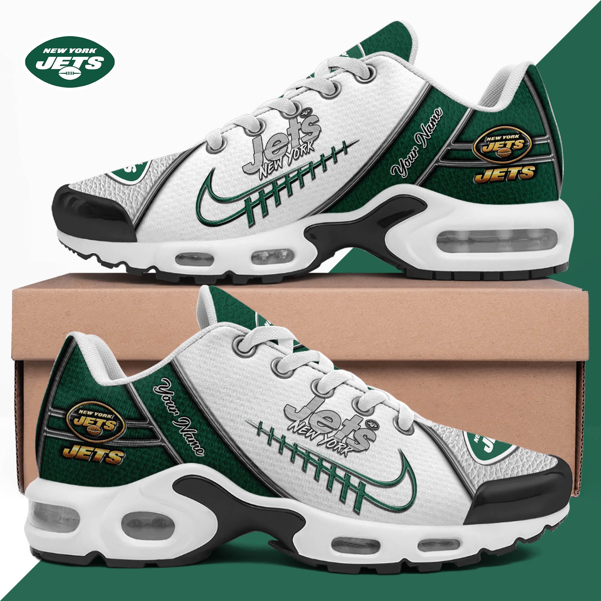 New York Jets TN Shoes 2024 Version Custom Your Name, Football Team Shoes, Football Shoes for Fans, Sport Gifts, Gifts For Lovers ETHY-62516