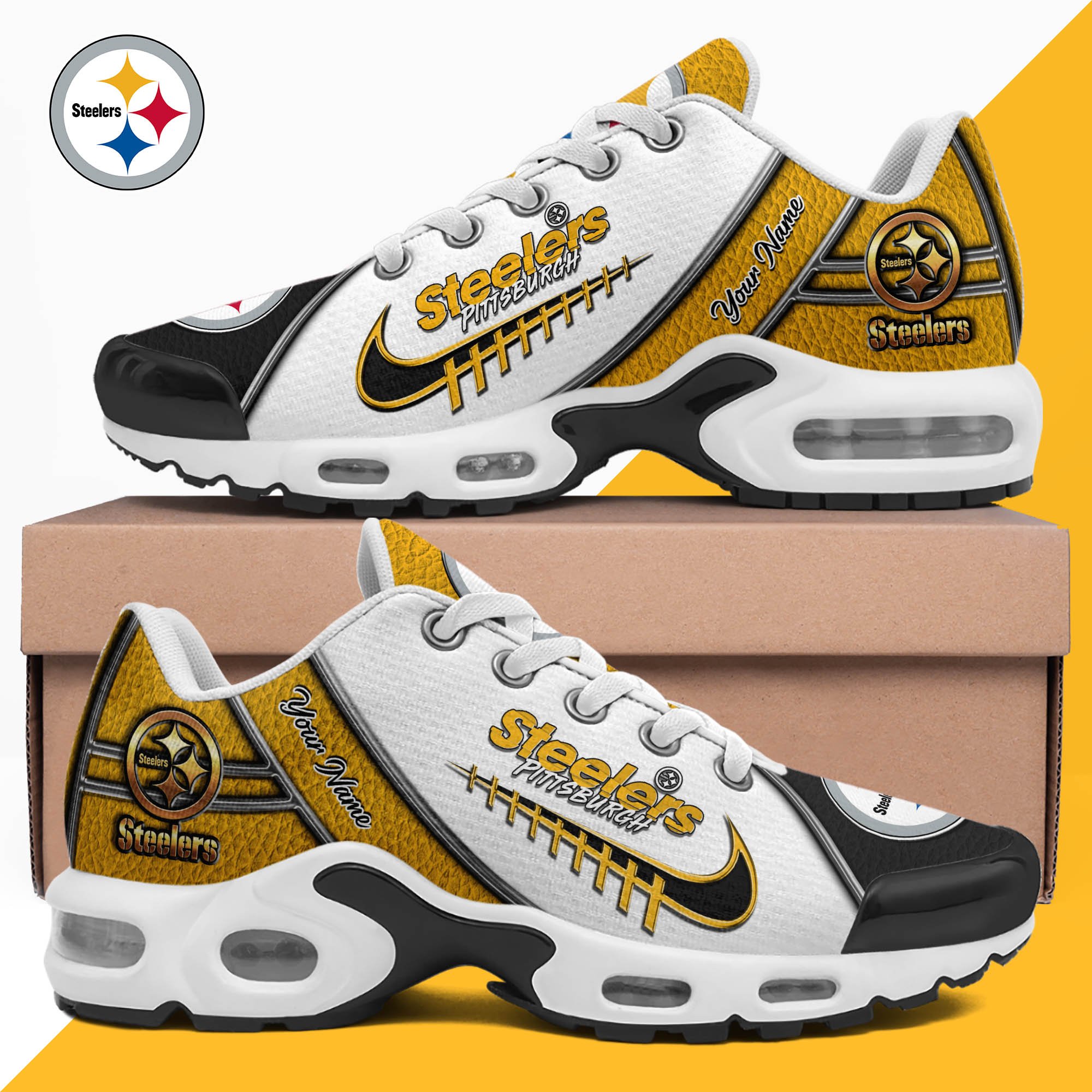 Pittsburgh Steelers TN Shoes 2024 Version Custom Your Name, Football Team Shoes, Football Shoes for Fans, Sport Gifts, Gifts For Lovers ETHY-62516