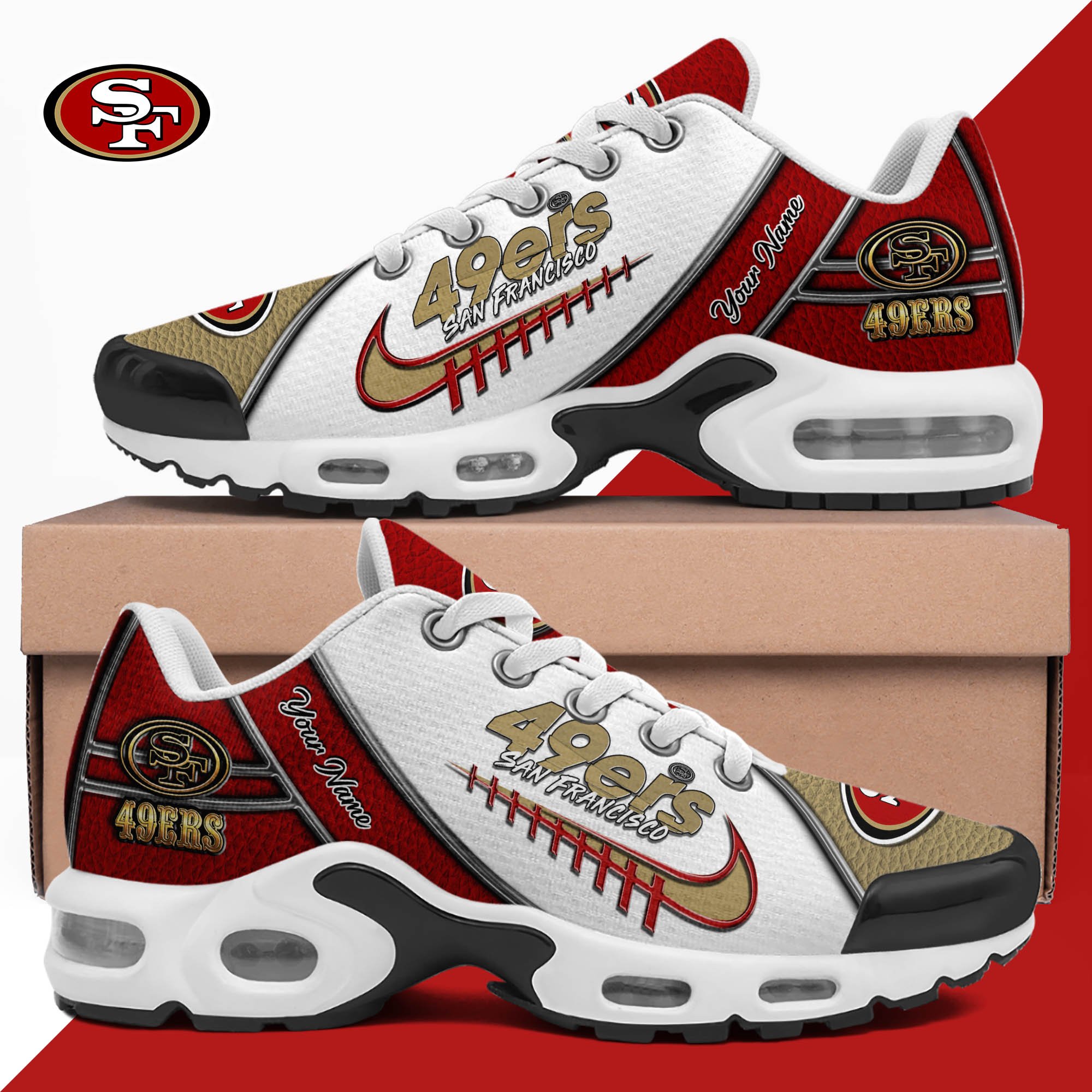 San Francisco 49ers TN Shoes 2024 Version Custom Your Name, Football Team Shoes, Football Shoes for Fans, Sport Gifts, Gifts For Lovers ETHY-62516