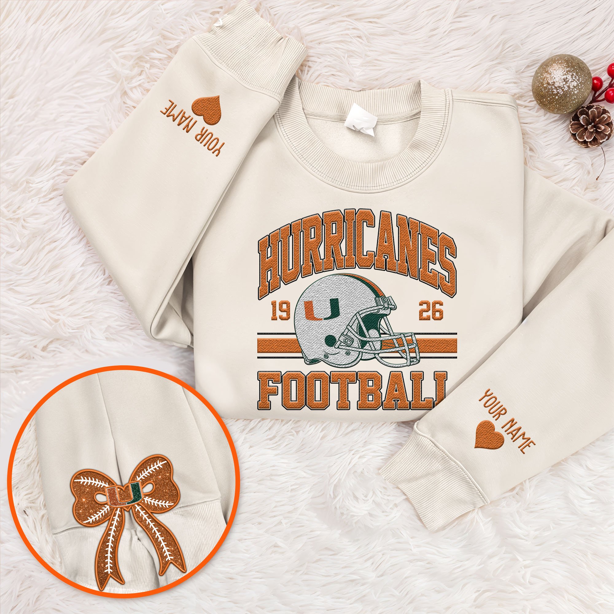 Miami Hurricanes Sweatshirt, Sweater Custom Name And Choose Your Color, Sport Shirts, Sport Gifts ETRG-62545