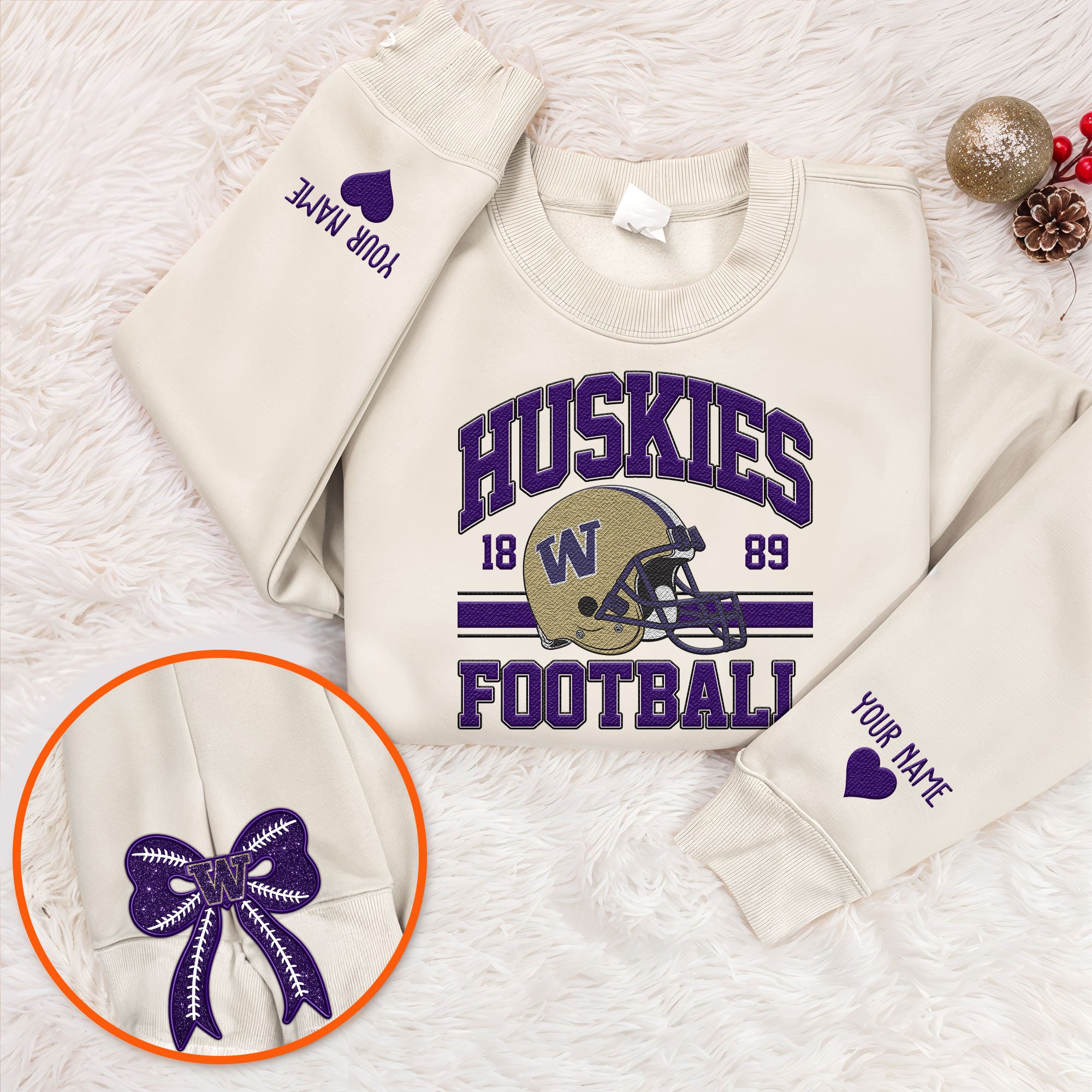 Washington Huskies Sweatshirt, Sweater Custom Name And Choose Your Color, Sport Shirts, Sport Gifts ETRG-62545