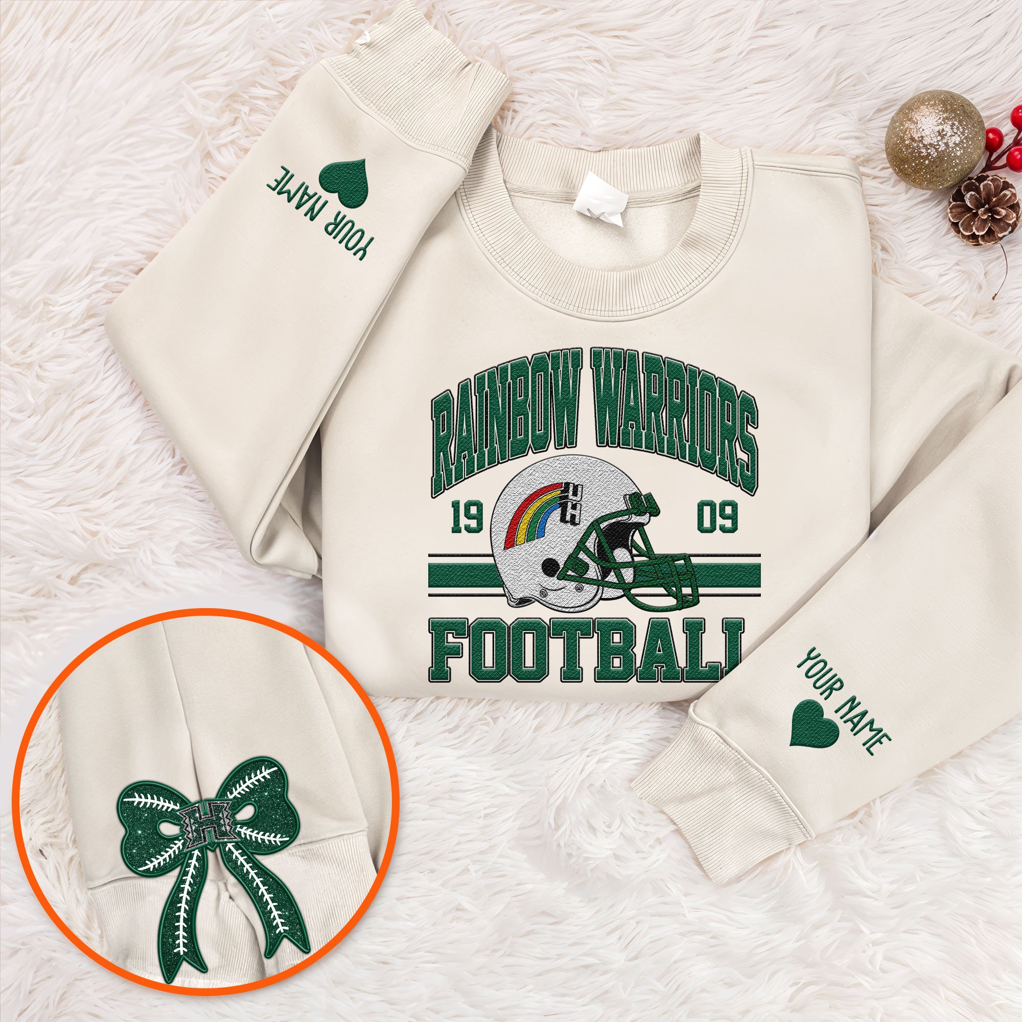 Hawaii Rainbow Warriors Sweatshirt, Sweater Custom Name And Choose Your Color, Sport Shirts, Sport Gifts ETRG-62545