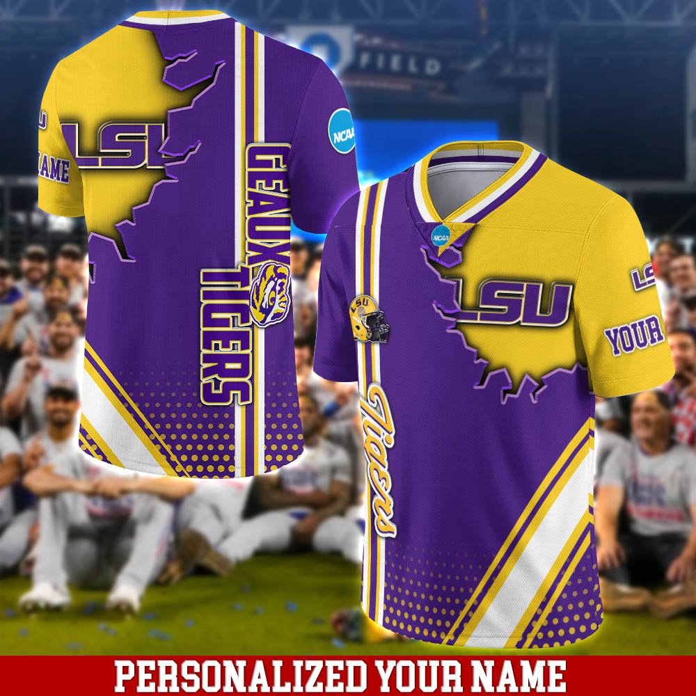 LSU TIGERS Team Vneck Shirt 2024 Version Customized Your Name, Sport Shirts For Fans, Sport Fan Gifts ETHY-53781