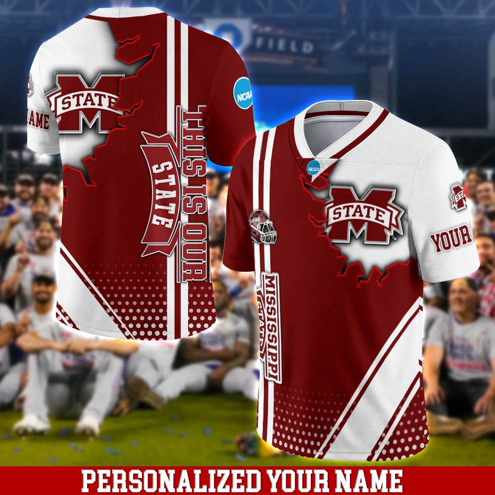 Mississippi State Bulldogs Team Vneck Shirt 2024 Version Customized Your Name, Sport Shirts For Fans, Sport Fan Gifts ETHY-53781