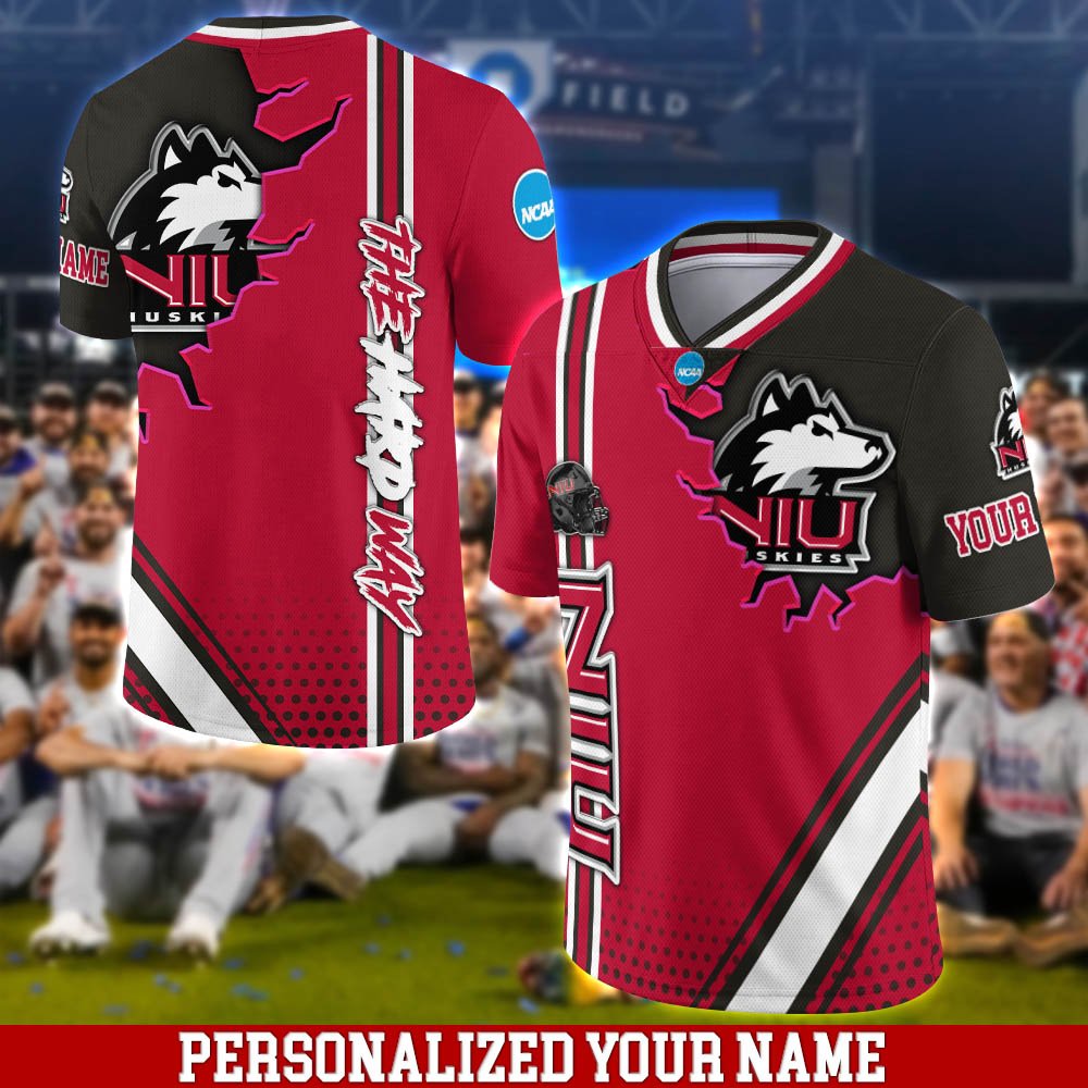 Northern Illinois Huskies Team Vneck Shirt 2024 Version Customized Your Name, Sport Shirts For Fans, Sport Fan Gifts ETHY-53781