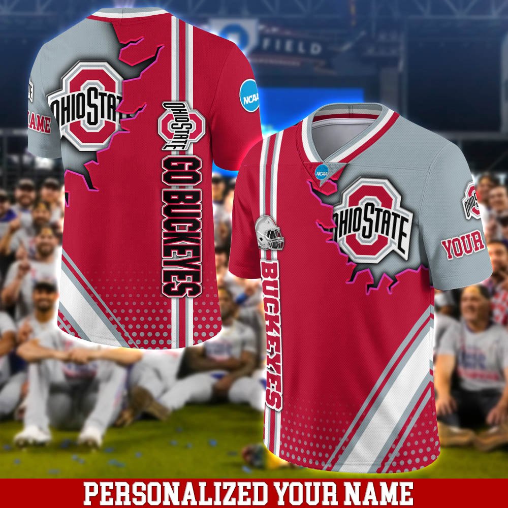 Ohio State Buckeyes Team Vneck Shirt 2024 Version Customized Your Name, Sport Shirts For Fans, Sport Fan Gifts ETHY-53781