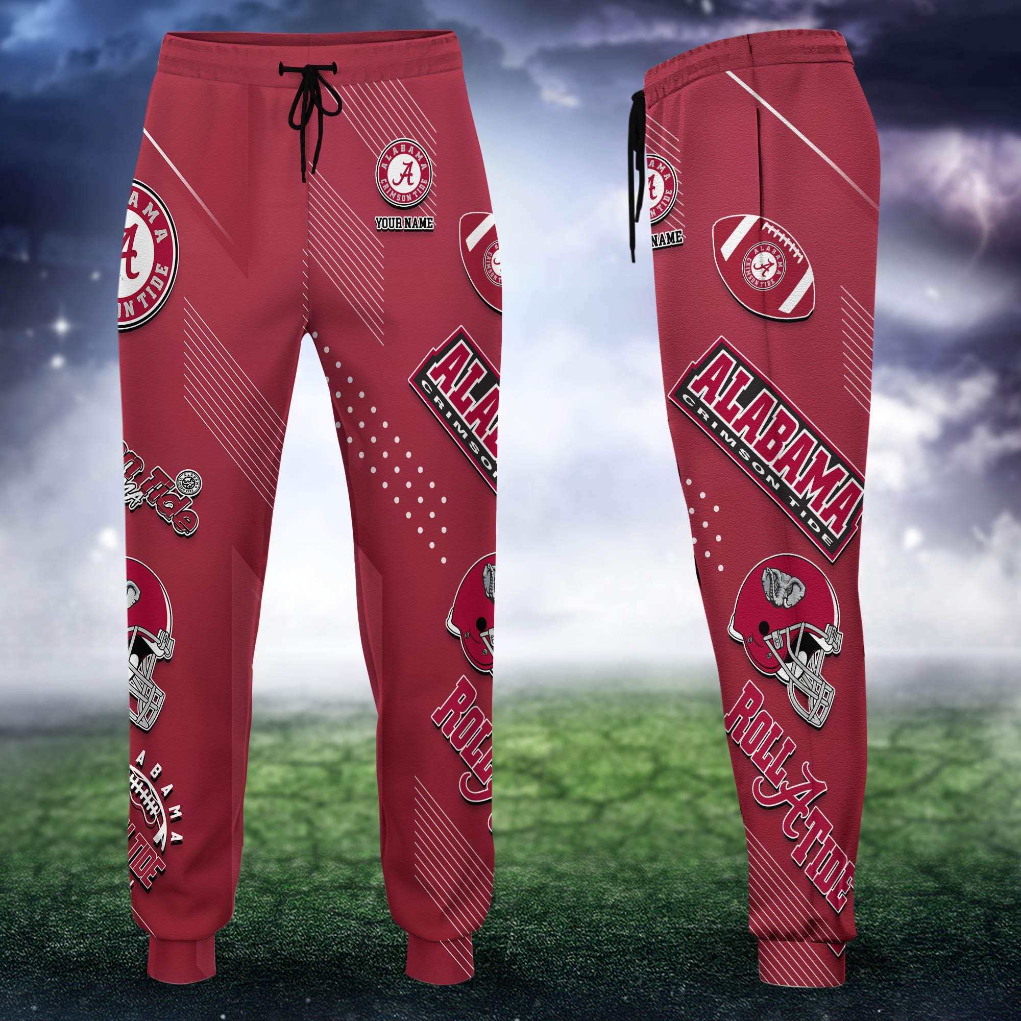 Alabama Crimson Tide Sweatpant 2024 Version Personalized Your Name, Sport Sweatpant, Sport Gift For Fans ETHY-62621