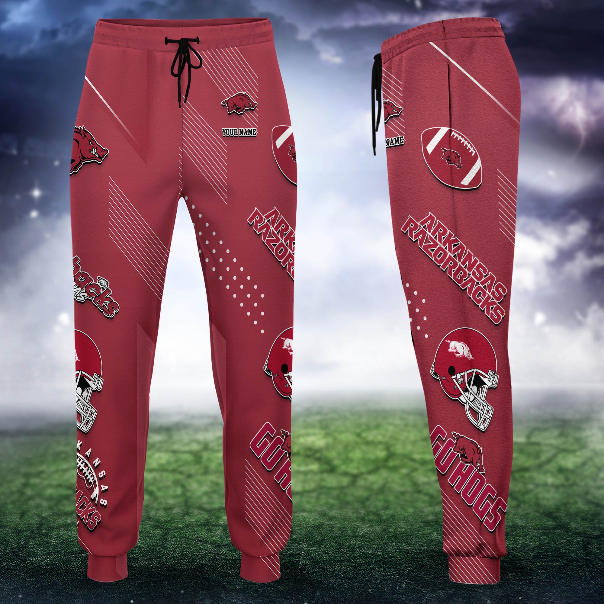 Arkansas Razorbacks Sweatpant 2024 Version Personalized Your Name, Sport Sweatpant, Sport Gift For Fans ETHY-62621