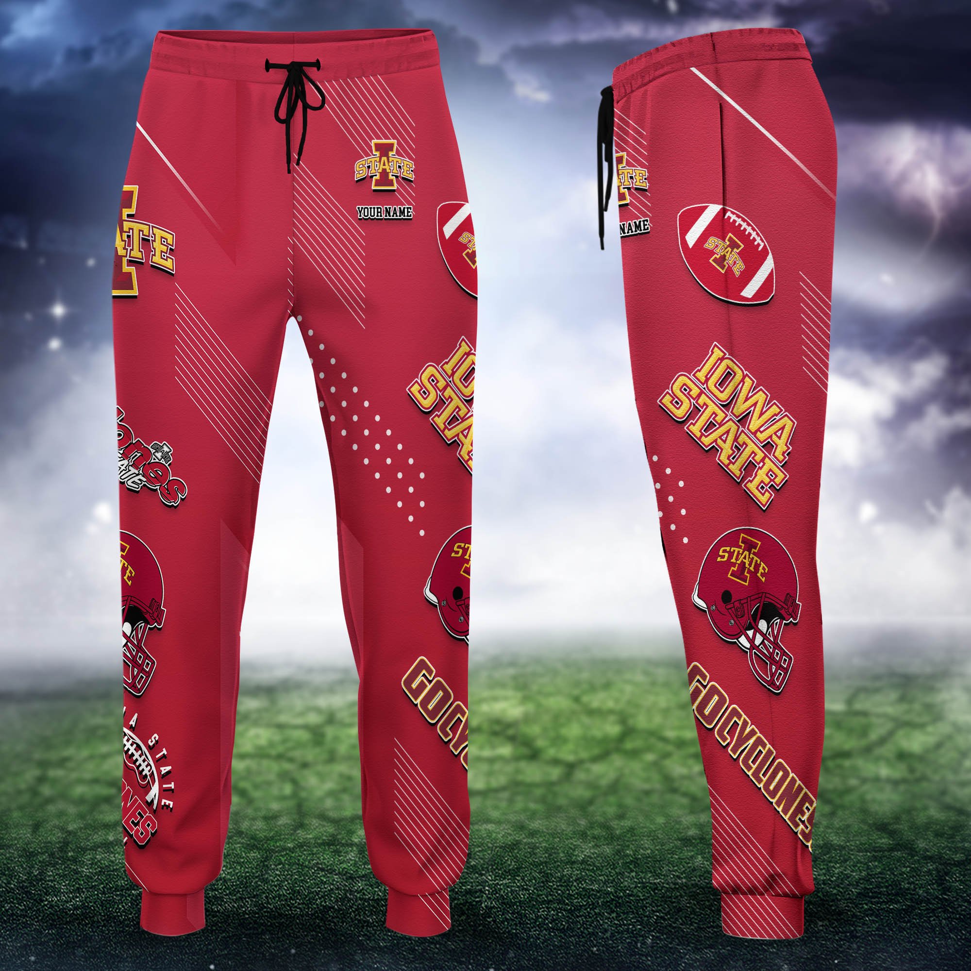 Iowa State Cyclones Sweatpant 2024 Version Personalized Your Name, Sport Sweatpant, Sport Gift For Fans ETHY-62621