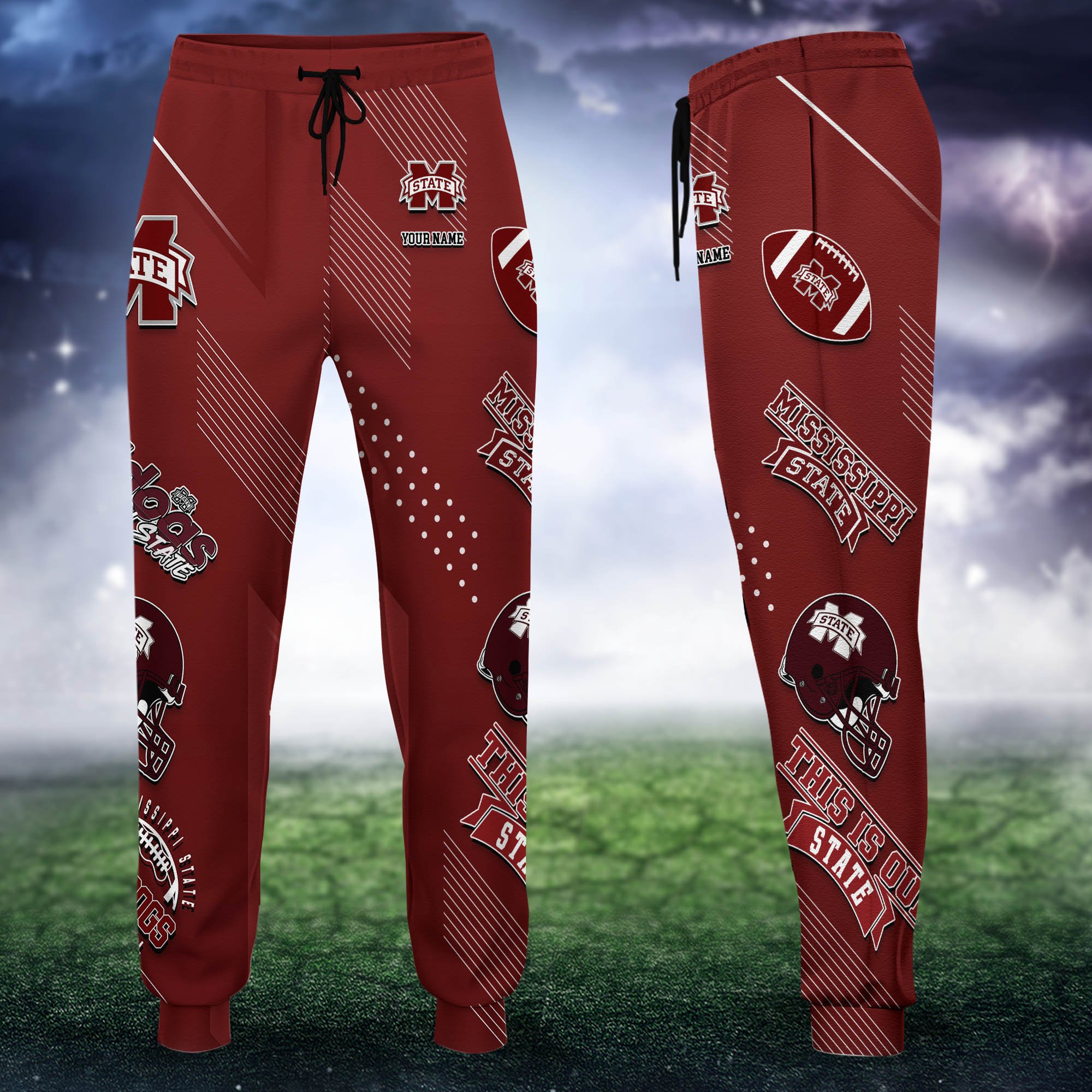 Mississippi State Bulldogs Sweatpant 2024 Version Personalized Your Name, Sport Sweatpant, Sport Gift For Fans ETHY-62621