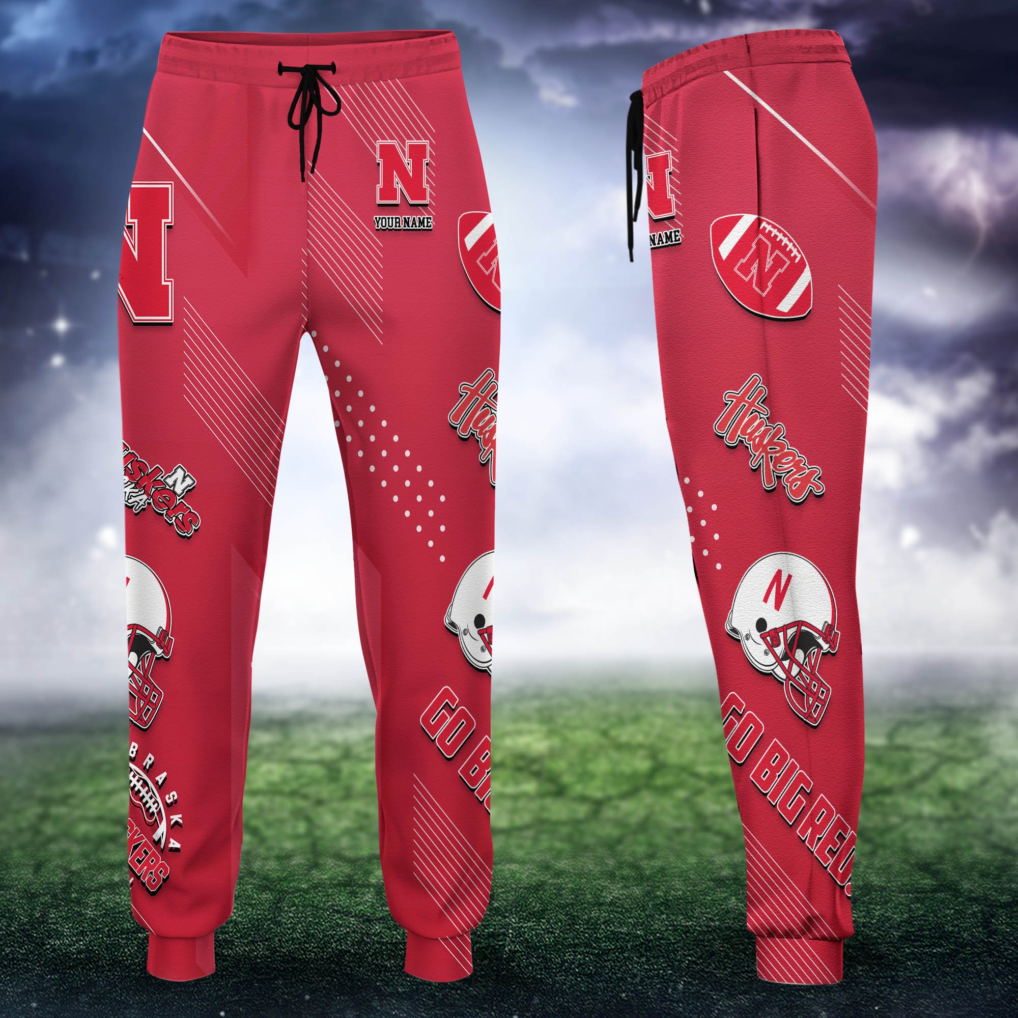 Nebraska Cornhuskers Sweatpant 2024 Version Personalized Your Name, Sport Sweatpant, Sport Gift For Fans ETHY-62621