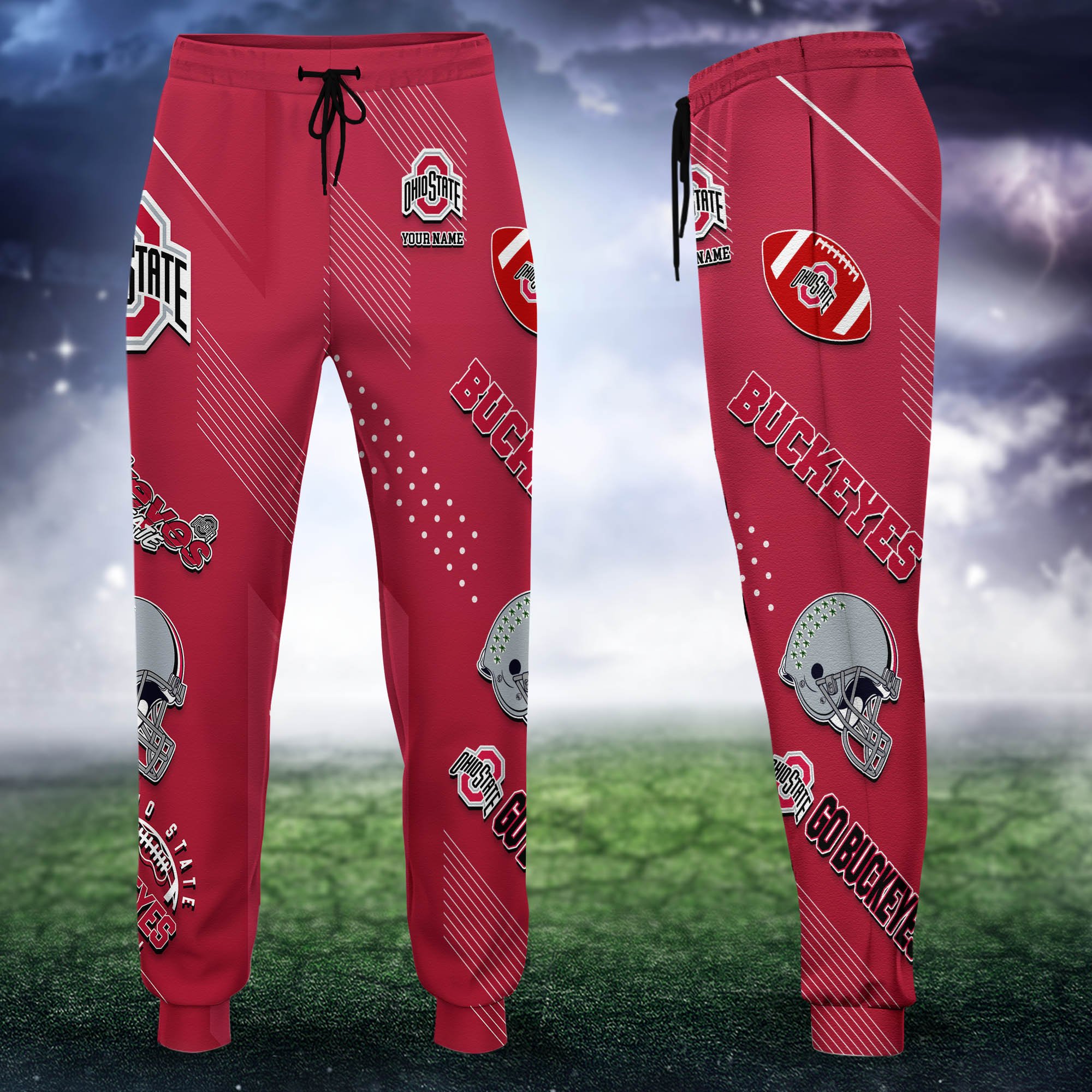 Ohio State Buckeyes Sweatpant 2024 Version Personalized Your Name, Sport Sweatpant, Sport Gift For Fans ETHY-62621