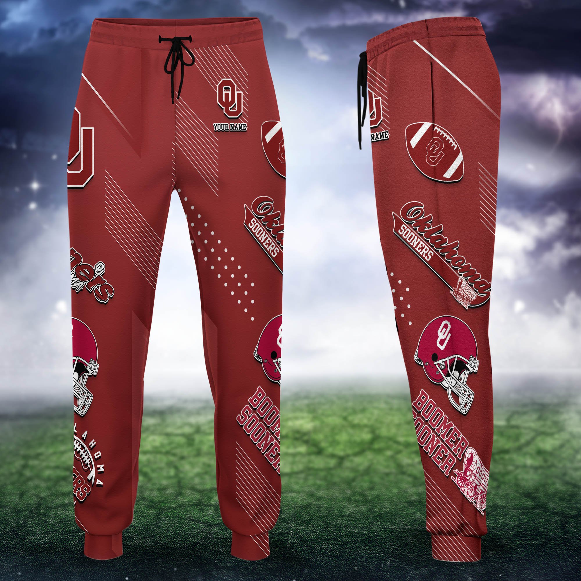 Oklahoma Sooners Sweatpant 2024 Version Personalized Your Name, Sport Sweatpant, Sport Gift For Fans ETHY-62621