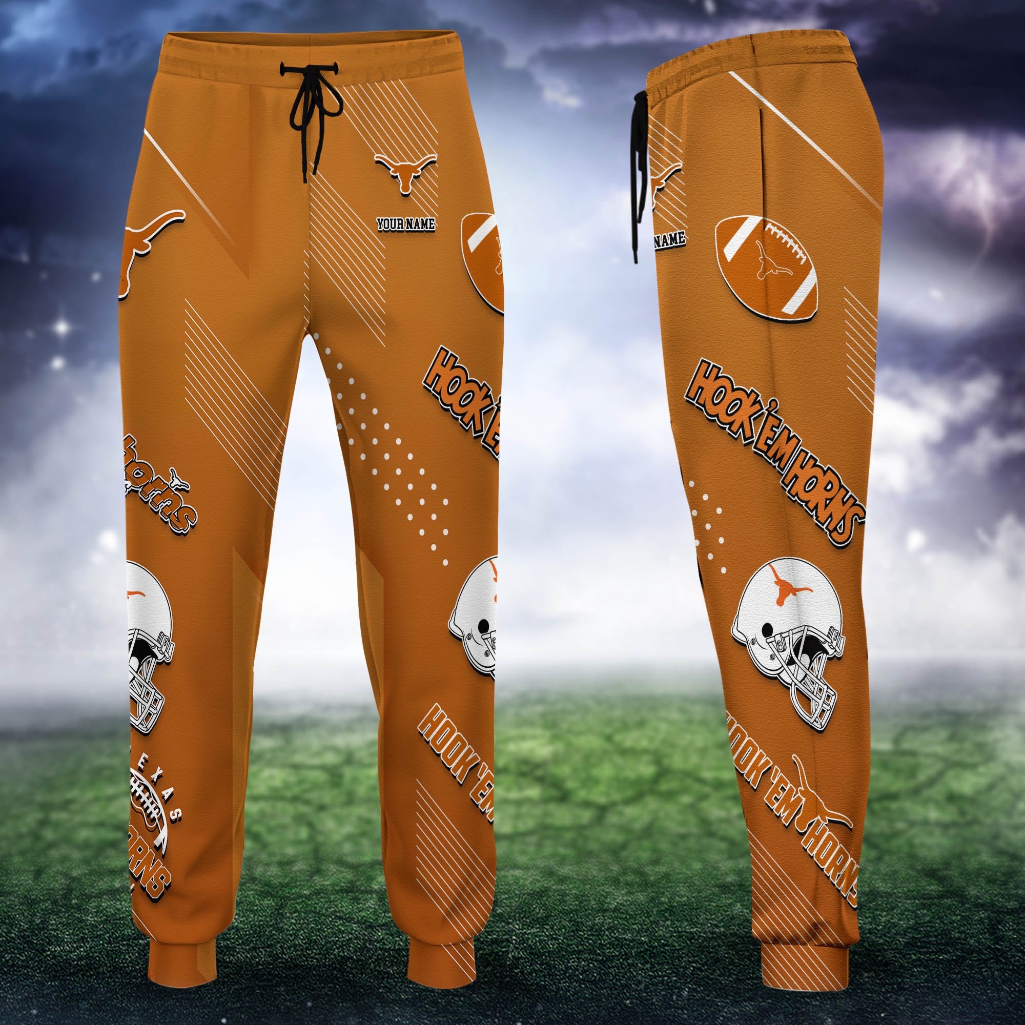 Texas Longhorns Sweatpant 2024 Version Personalized Your Name, Sport Sweatpant, Sport Gift For Fans ETHY-62621