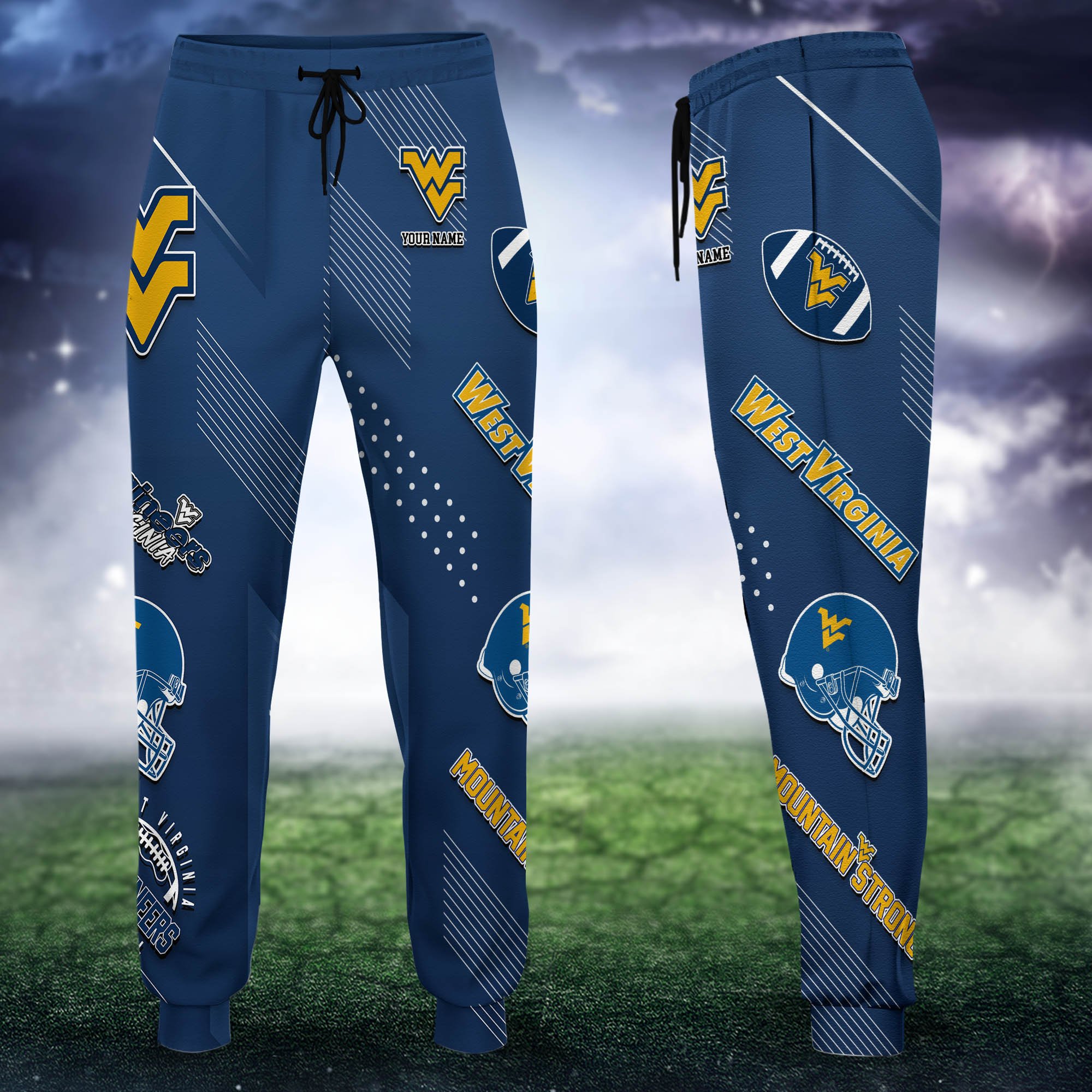 West Virginia Mountaineers Sweatpant 2024 Version Personalized Your Name, Sport Sweatpant, Sport Gift For Fans ETHY-62621