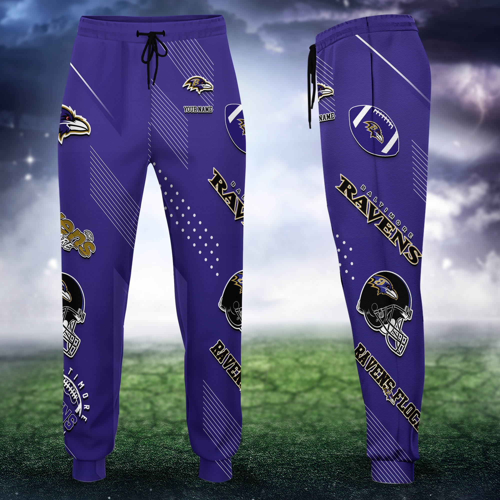 Baltimore Ravens Sweatpant 2024 Version Personalized Your Name, Sport Sweatpant, Sport Gift For Fans ETHY-62621