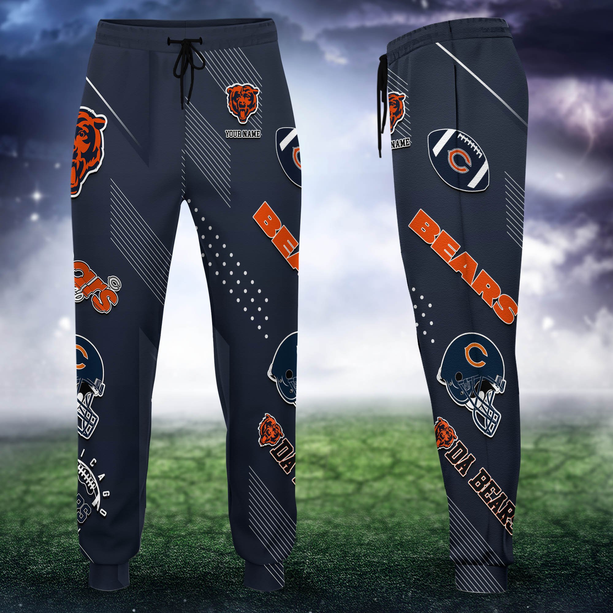 Chicago Bears Sweatpant 2024 Version Personalized Your Name, Sport Sweatpant, Sport Gift For Fans ETHY-62621