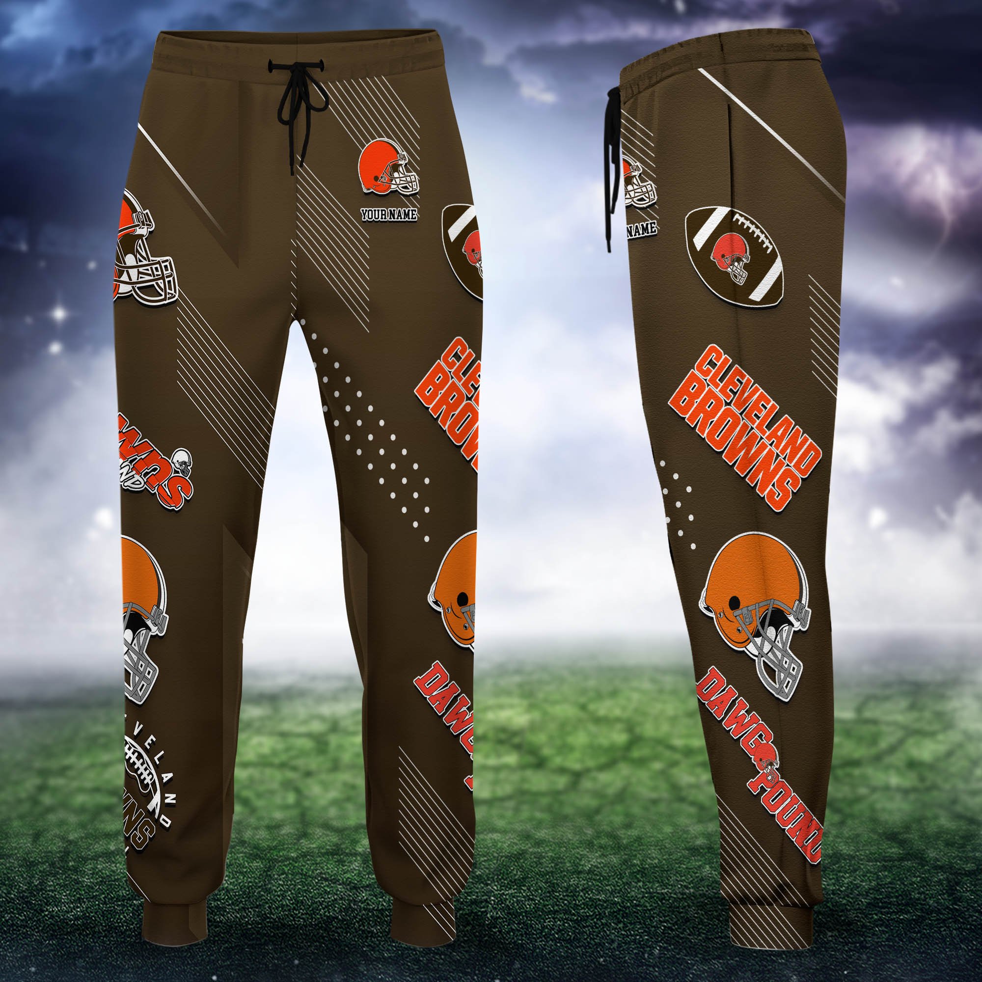 Cleveland Browns Sweatpant 2024 Version Personalized Your Name, Sport Sweatpant, Sport Gift For Fans ETHY-62621