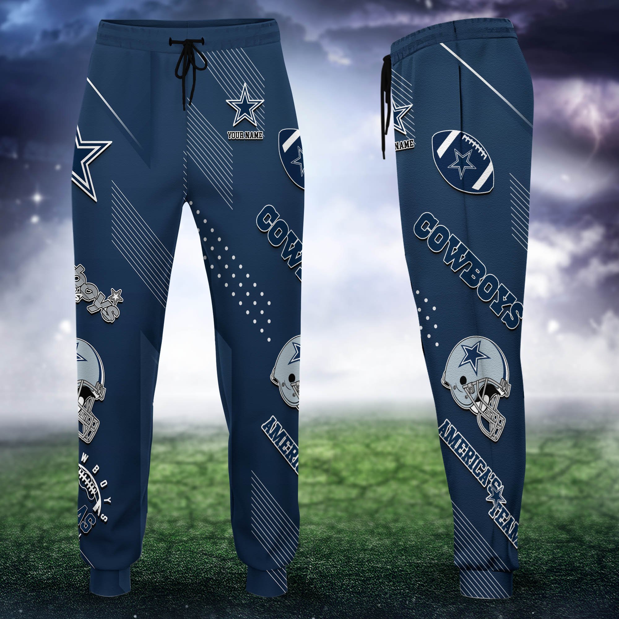 Dallas Cowboys Sweatpant 2024 Version Personalized Your Name, Sport Sweatpant, Sport Gift For Fans ETHY-62621