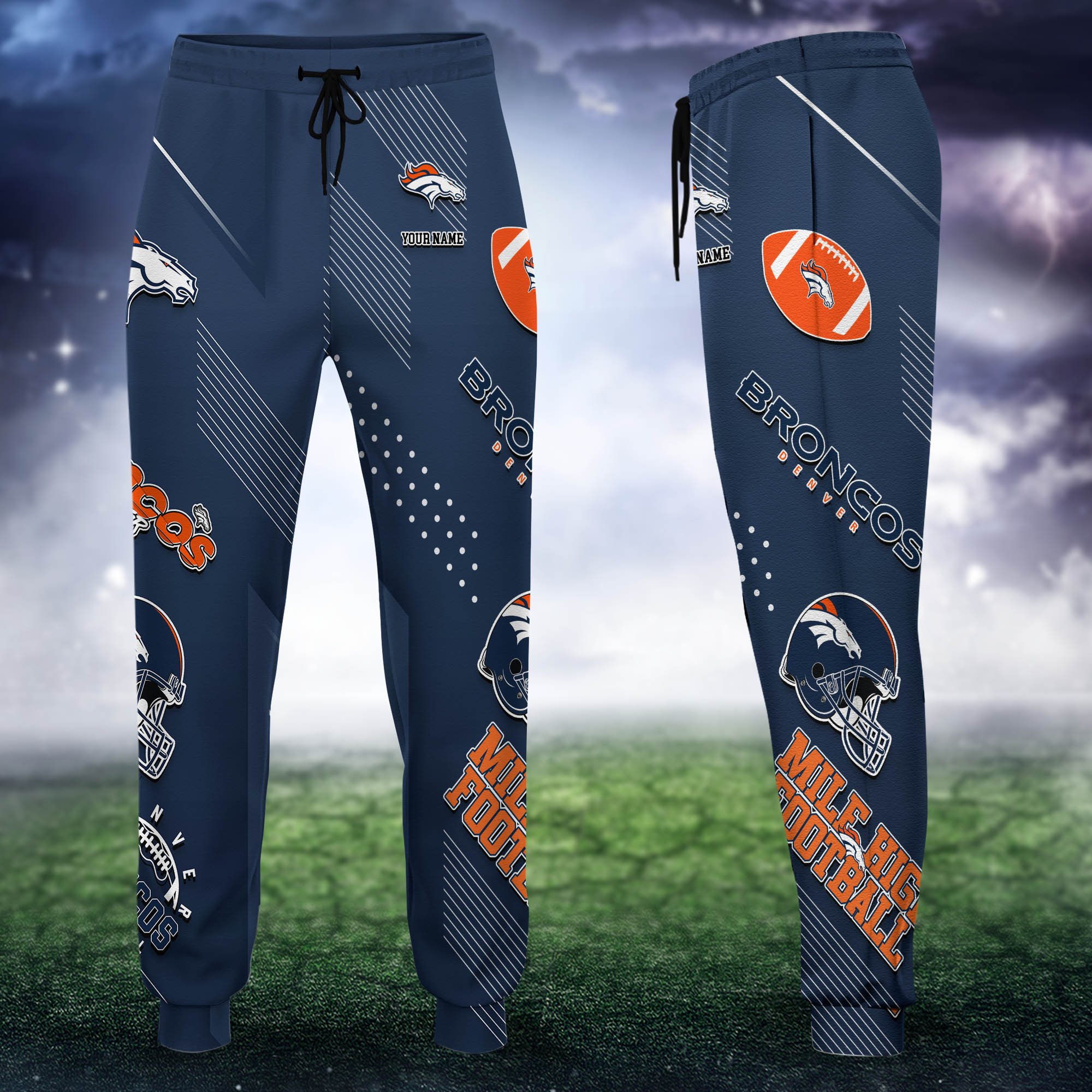 Denver Broncos Sweatpant 2024 Version Personalized Your Name, Sport Sweatpant, Sport Gift For Fans ETHY-62621