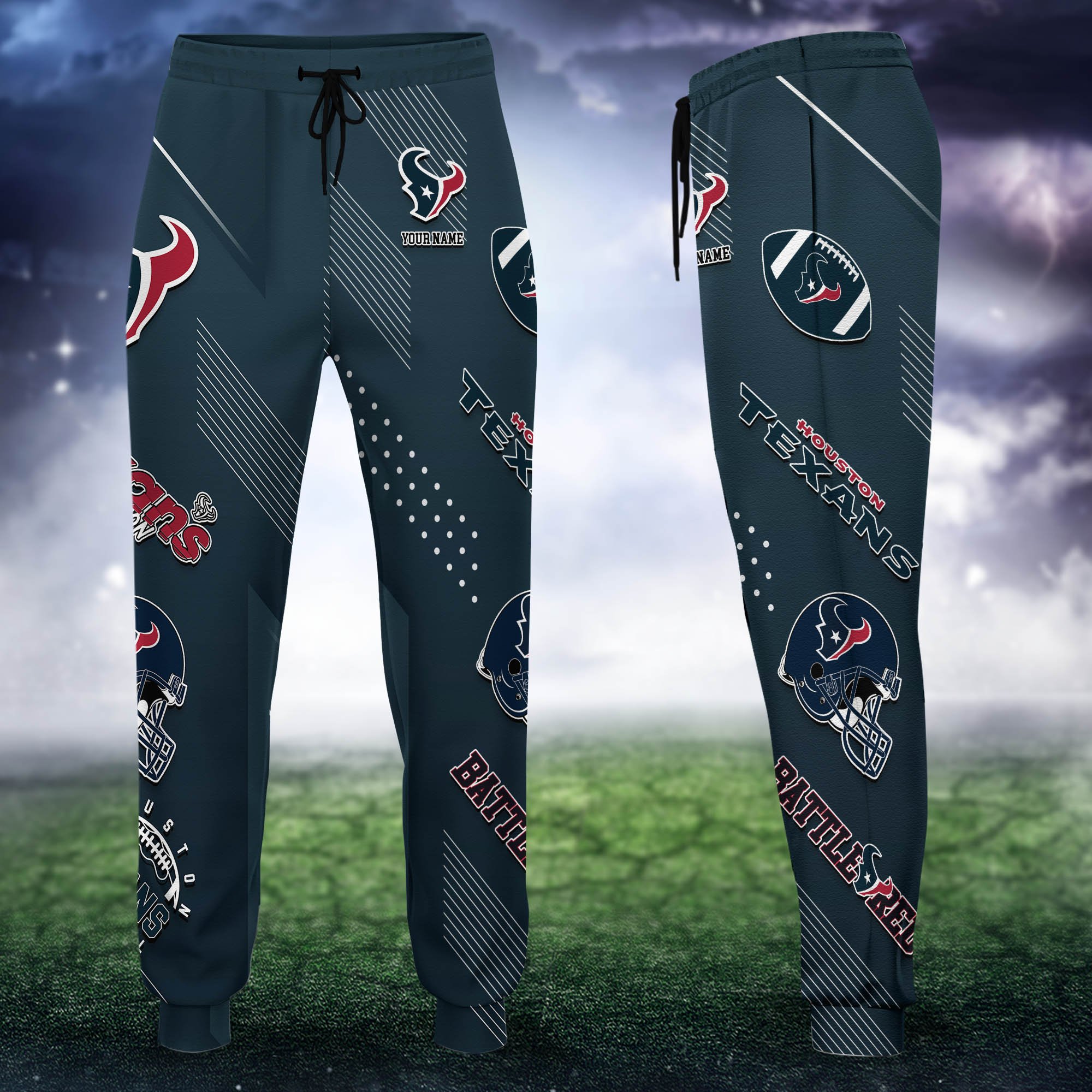 Houston Texans Sweatpant 2024 Version Personalized Your Name, Sport Sweatpant, Sport Gift For Fans ETHY-62621