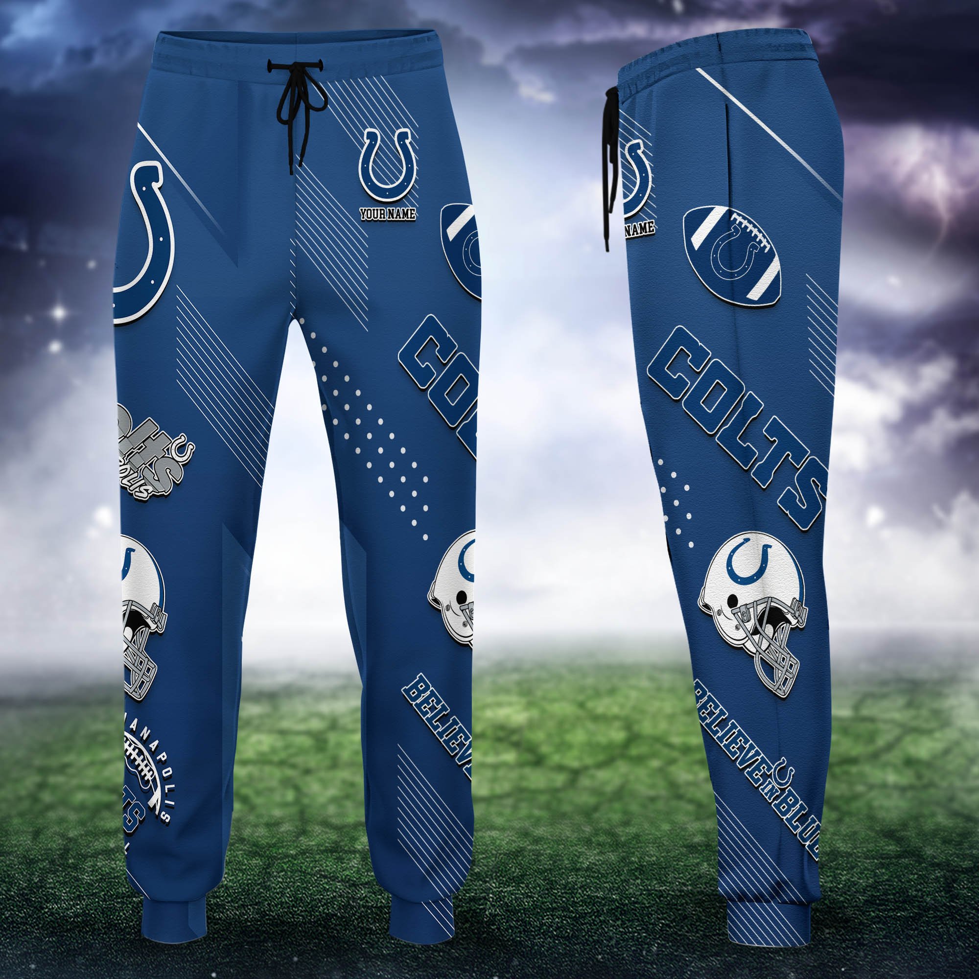 Indianapolis Colts Sweatpant 2024 Version Personalized Your Name, Sport Sweatpant, Sport Gift For Fans ETHY-62621