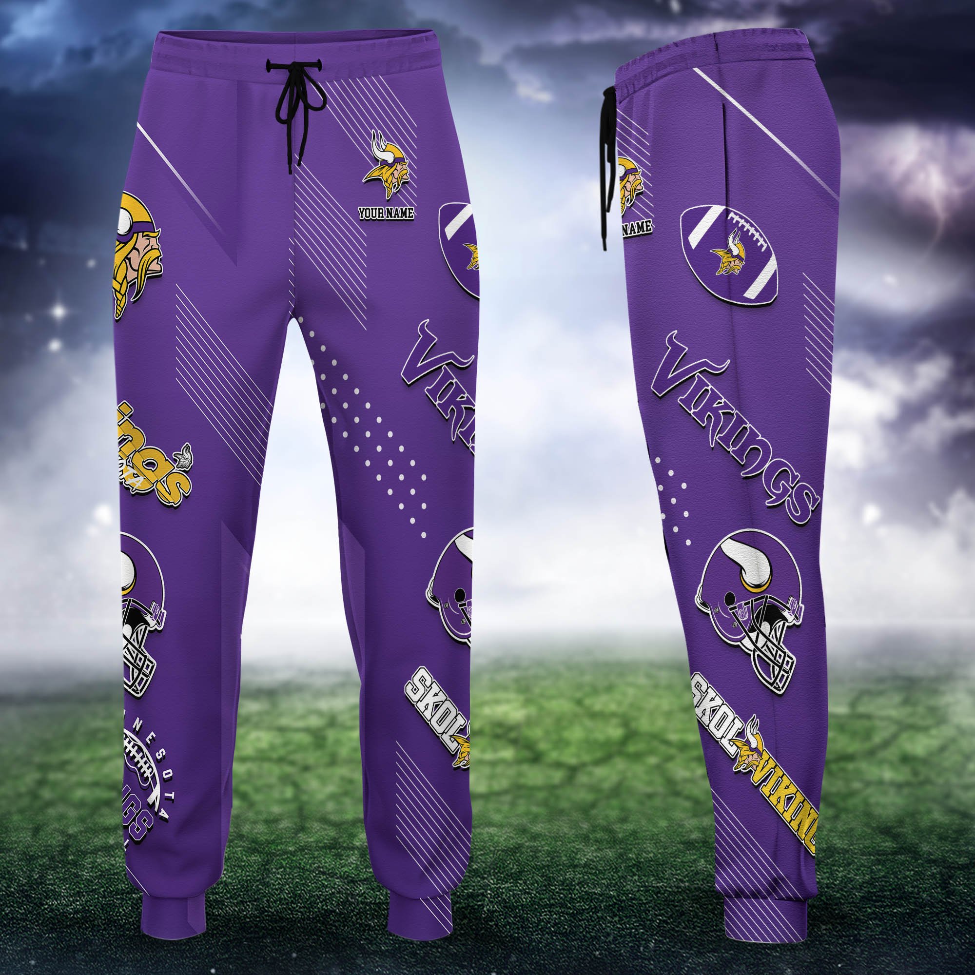 Minnesota Vikings Sweatpant 2024 Version Personalized Your Name, Sport Sweatpant, Sport Gift For Fans ETHY-62621