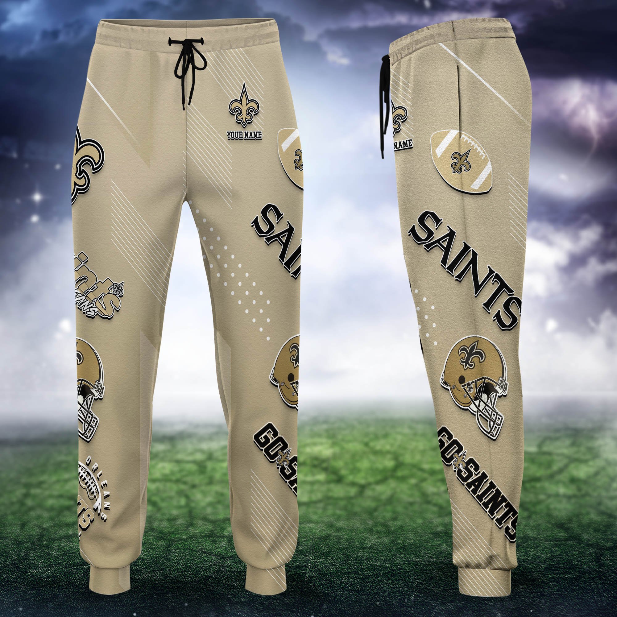 New Orleans Saints Sweatpant 2024 Version Personalized Your Name, Sport Sweatpant, Sport Gift For Fans ETHY-62621