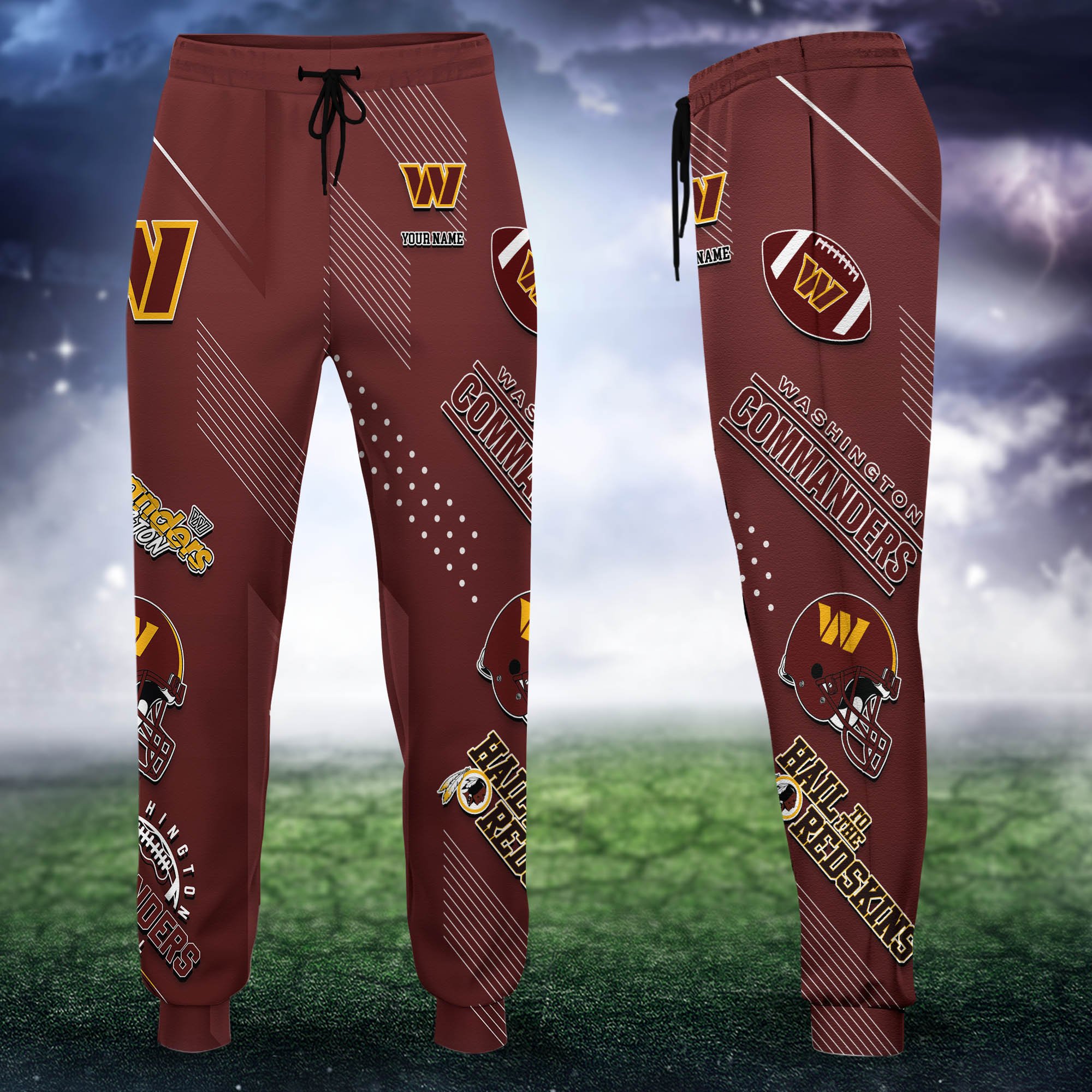 Washington Commanders Sweatpant 2024 Version Personalized Your Name, Sport Sweatpant, Sport Gift For Fans ETHY-62621