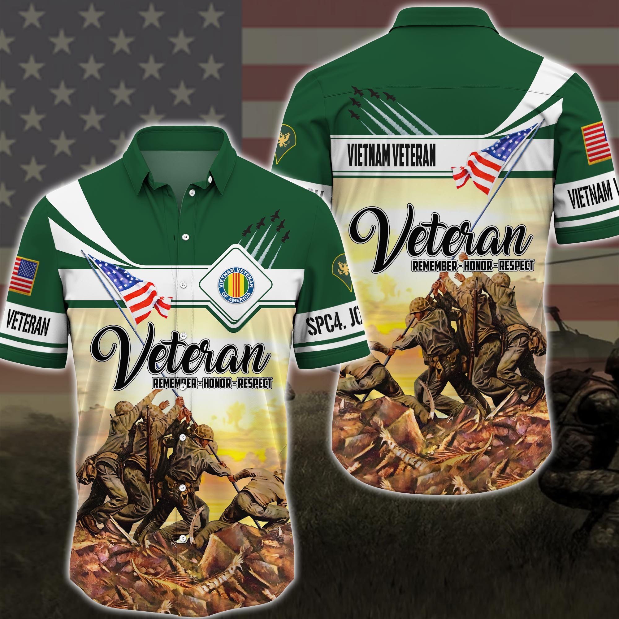 Vietnam Veteran Veterans Hawaii Shirts, Polo Shirt, T-shirt, Hoodie And Sweatshirt 2024 Version Custom Your Name And Rank, Military Shirts, Gift For Veterans ETRG-57882