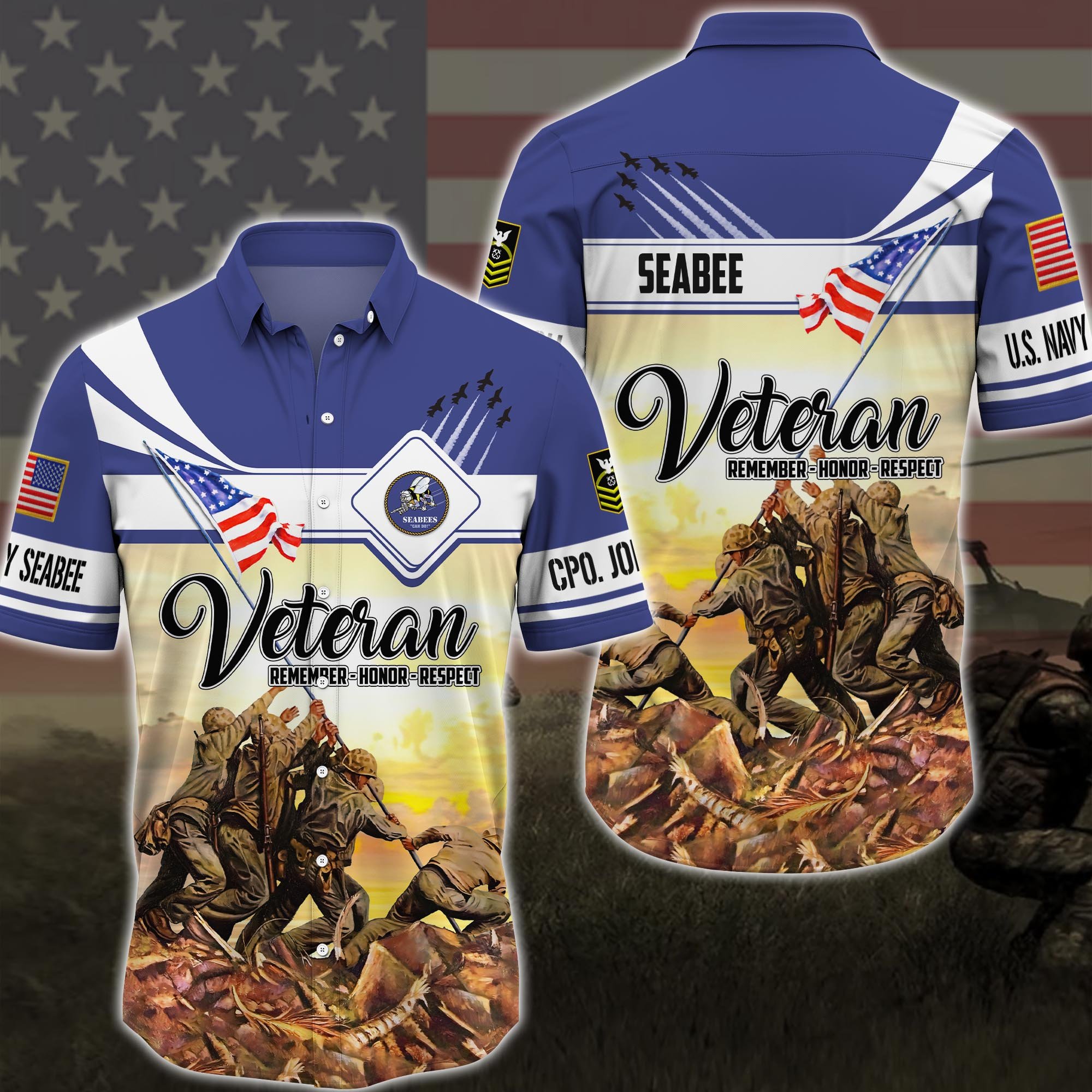 Seabee Veterans Hawaii Shirts, Polo Shirt, T-shirt, Hoodie And Sweatshirt 2024 Version Custom Your Name And Rank, Military Shirts, Gift For Veterans ETRG-57882