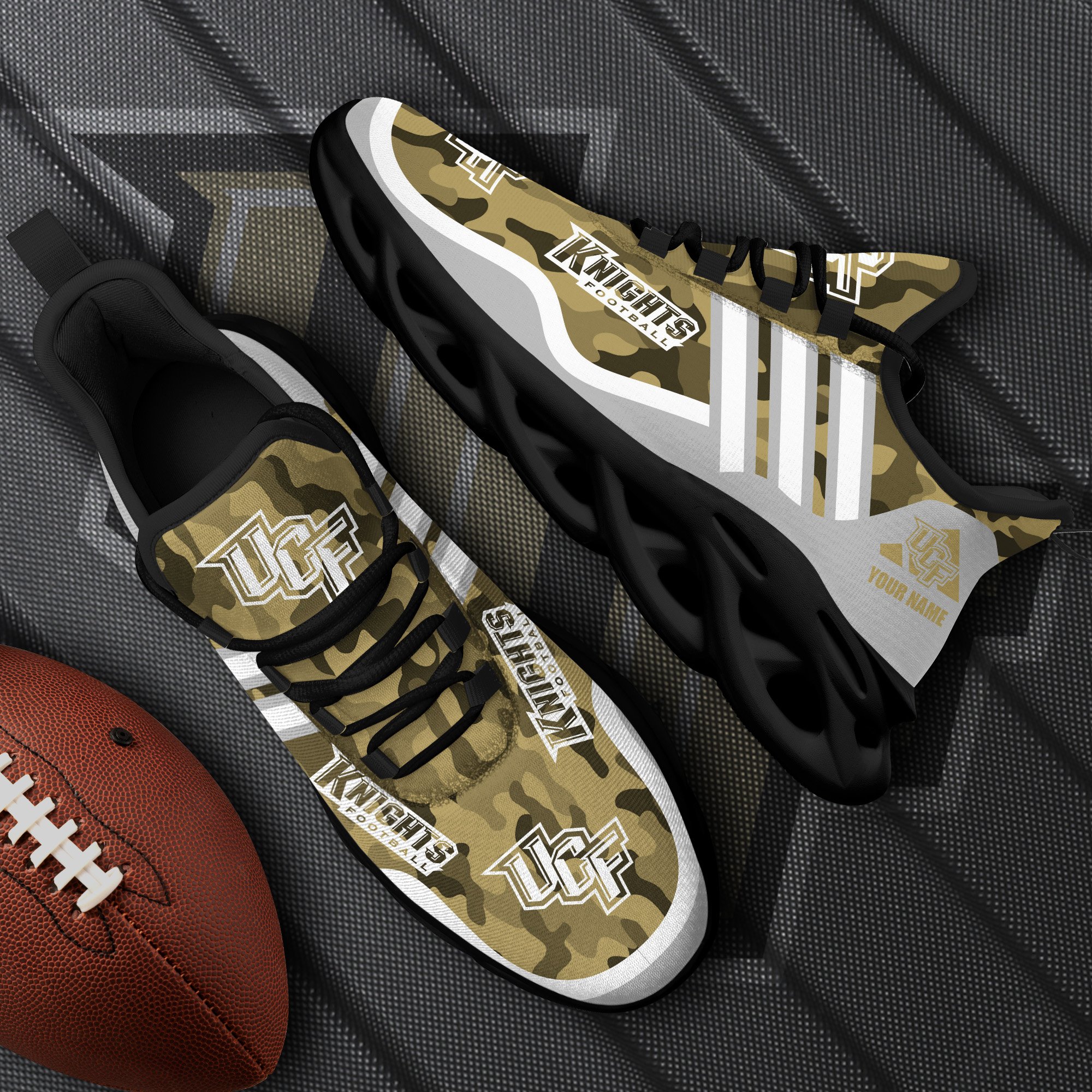 UCF Knights Black Max Soul Shoes 2024 Versions, White Max Soul Shoes Custom Your Name, Sports Gift For Fan EHIVM-53466