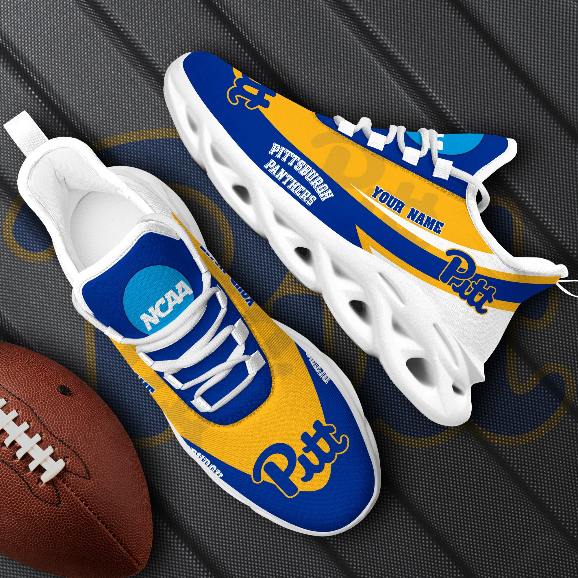 Pittsburgh Panthers White Max Soul Shoes 2024 Versions Custom Your Name, Sports Gift For Fan EHIVM-54019