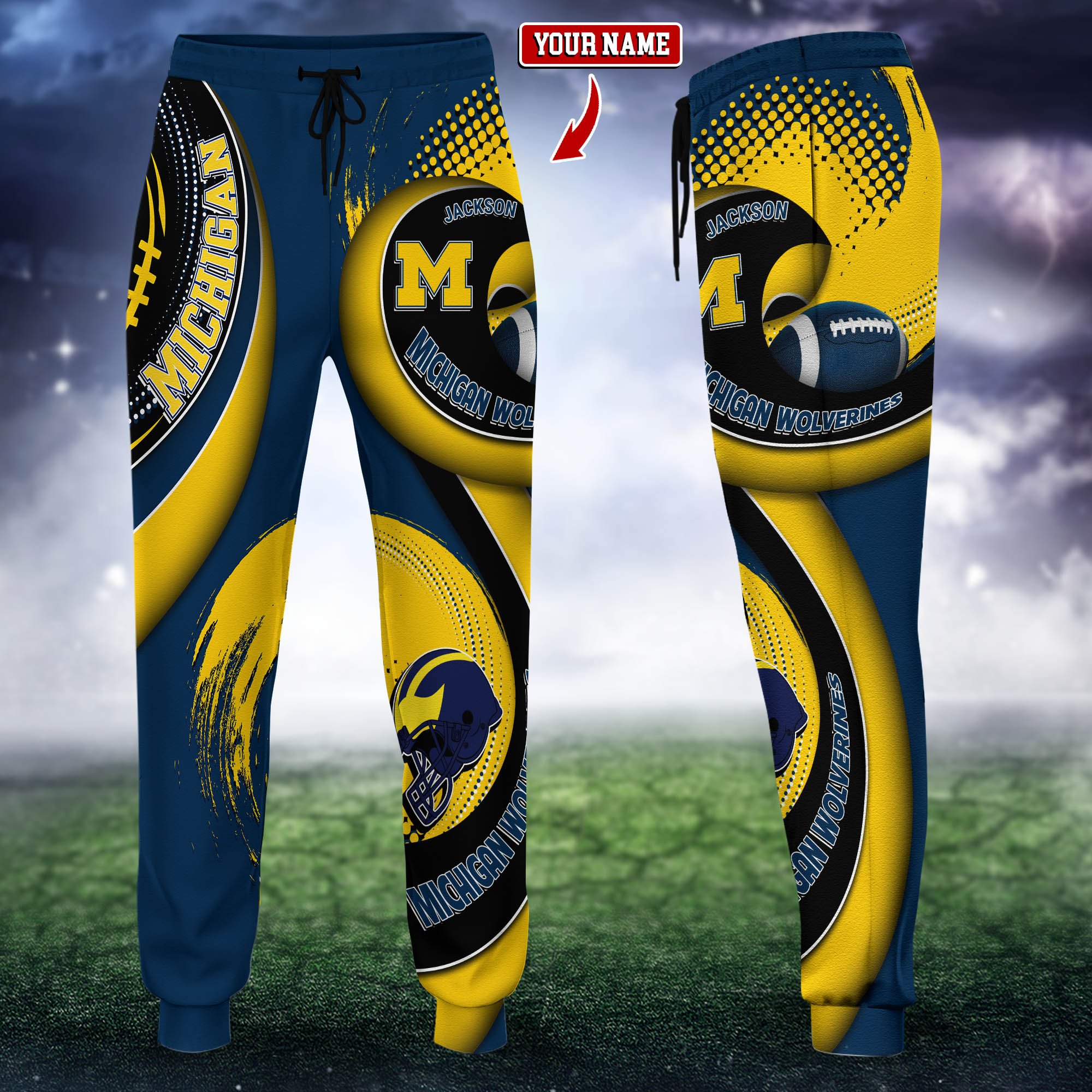 Michigan Wolverines Joggers, Sweatpants 2024 Version Custom Your Name, Sport Joggers For Football Fans, Gifts For Sport Lovers ETHY-62634