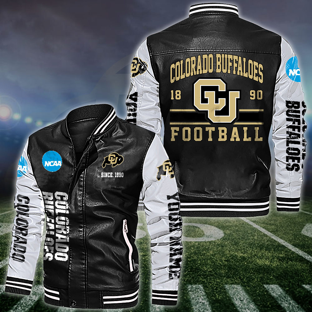 Colorado Buffaloes White 2D Leather Jacket 2024 Versions Personalized Your Name, Sport Leather Jacket, Gifts For Fan EHIVM-53560