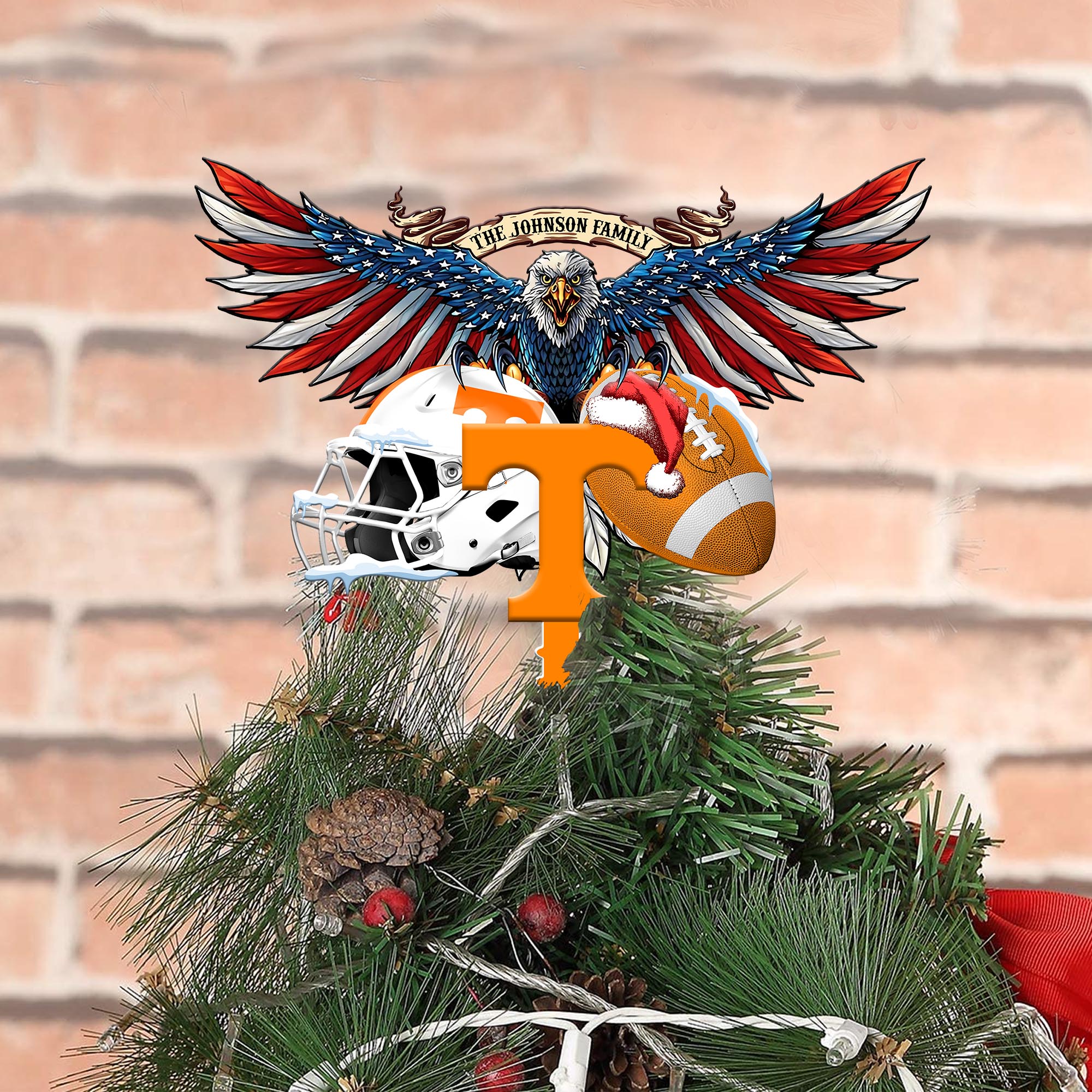 Alternative view of Tennessee Volunteers Tree Topper 2024 Versions Custom Your Family Name, Sport Team Tree Topper, Sport Decorations, Christmas Gifts EHIVM-53652
