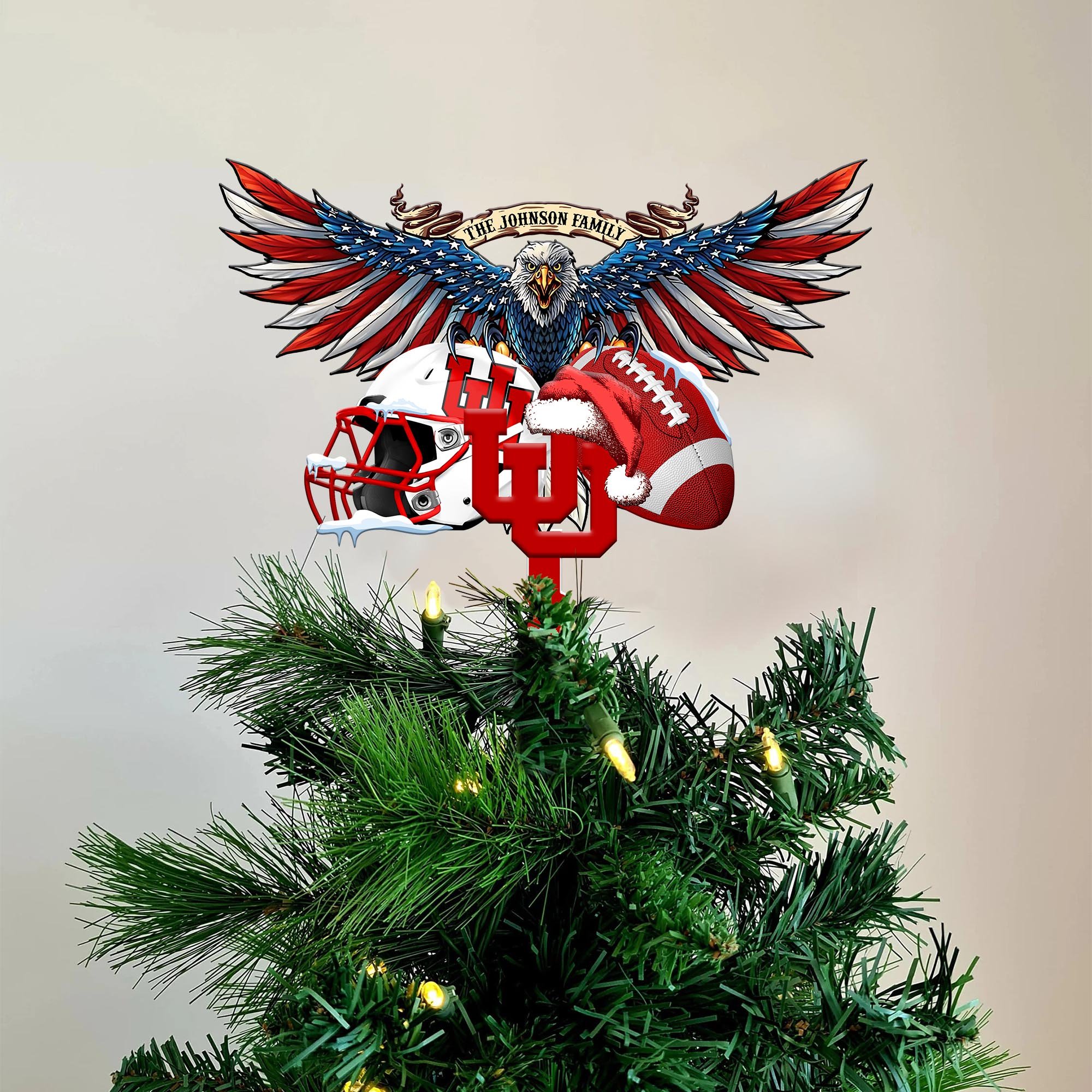 Utah Utes Tree Topper 2024 Versions Custom Your Family Name, Sport Team Tree Topper, Sport Decorations, Christmas Gifts EHIVM-53652