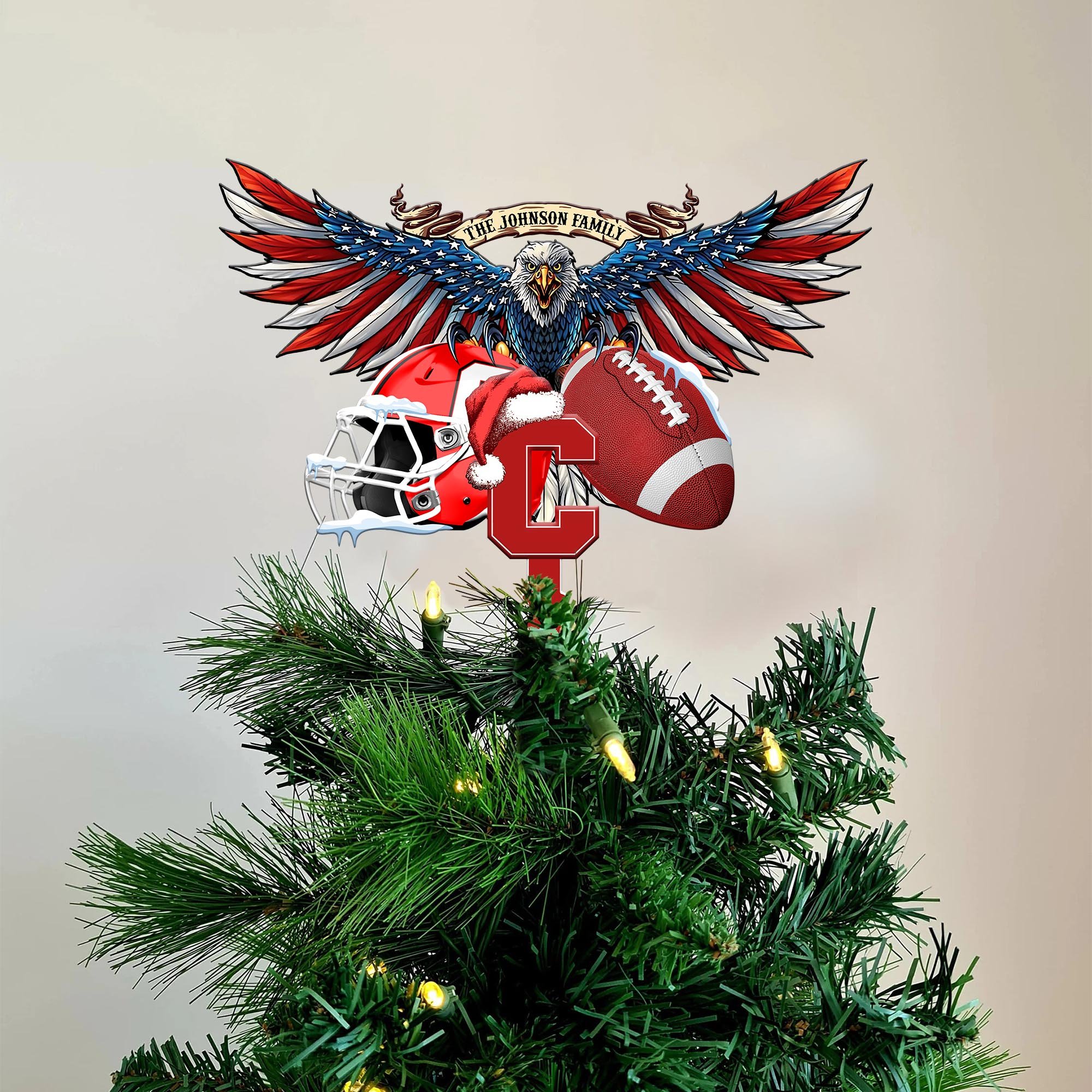 Cornell Big Red Tree Topper 2024 Versions Custom Your Family Name, Sport Team Tree Topper, Sport Decorations, Christmas Gifts EHIVM-53652