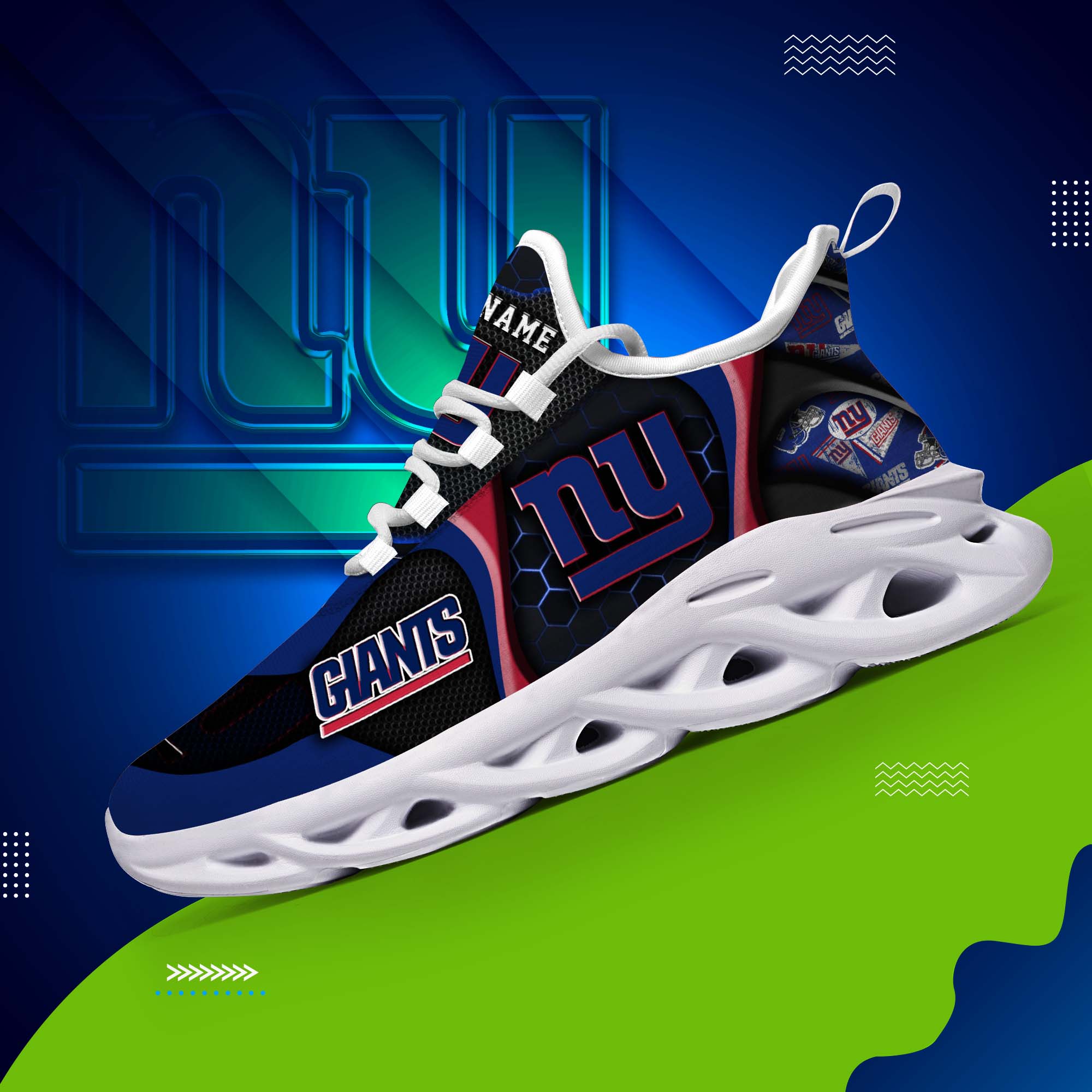 New York Giants White C Sneakers 2024 Version Personalized Your Name , Sport Sneakers, Sport Gifts ETHY-47432