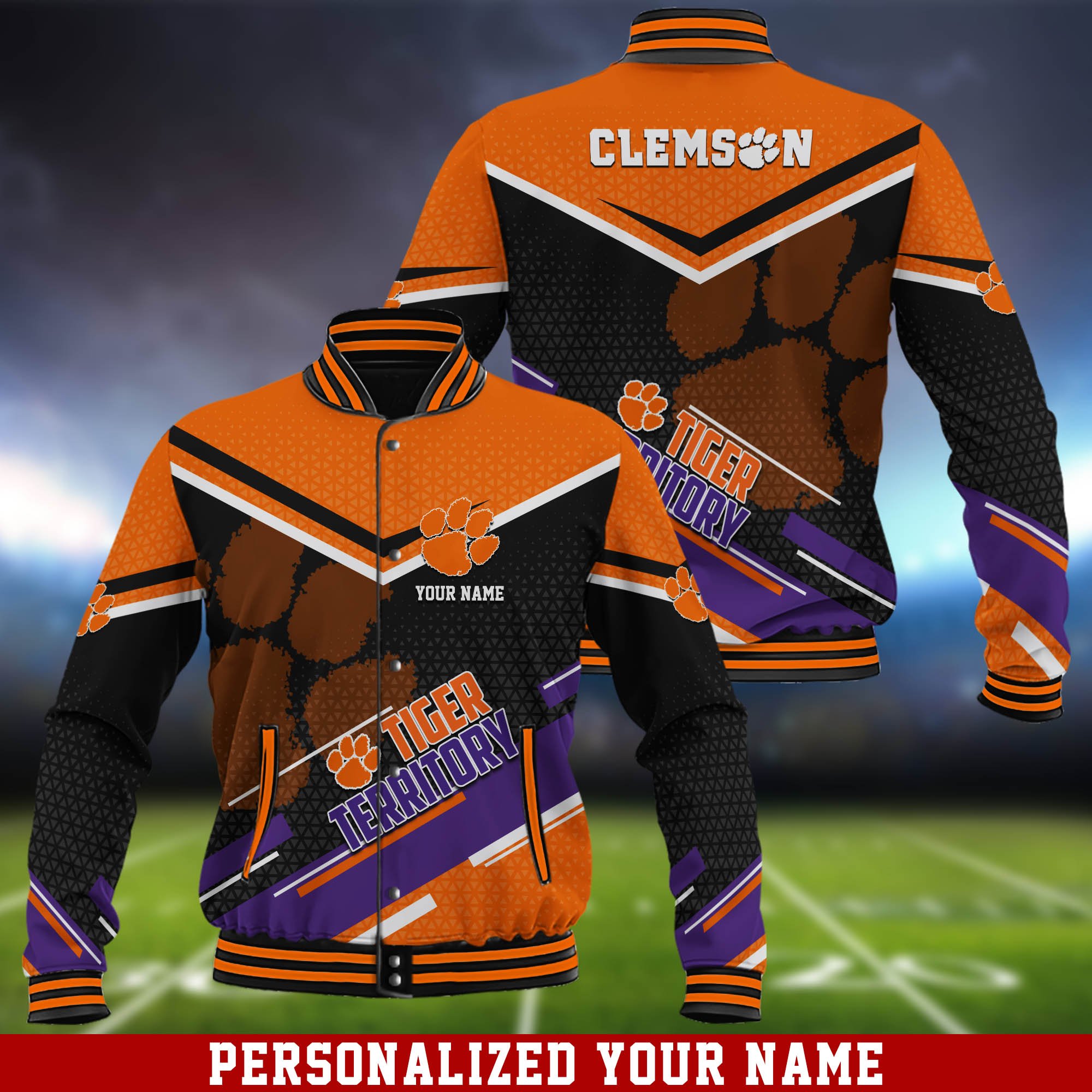 Clemson Tigers Baseball Jackets 2024 Version Customized Your Name, Sport Baseball Jacket For Fan, Sport Gifts ETHY-53649