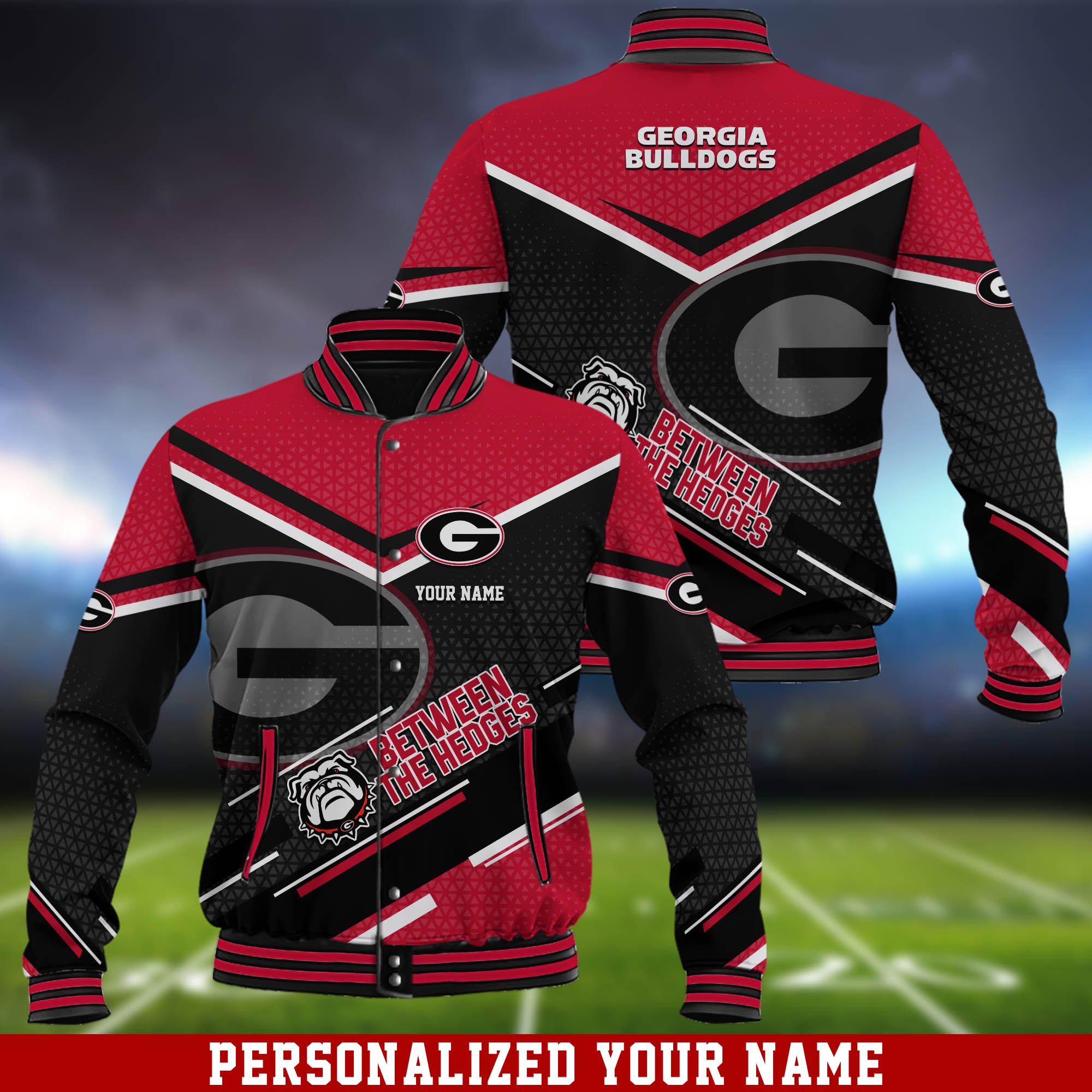 Georgia Bulldogs Baseball Jackets 2024 Version Customized Your Name, Sport Baseball Jacket For Fan, Sport Gifts ETHY-53649