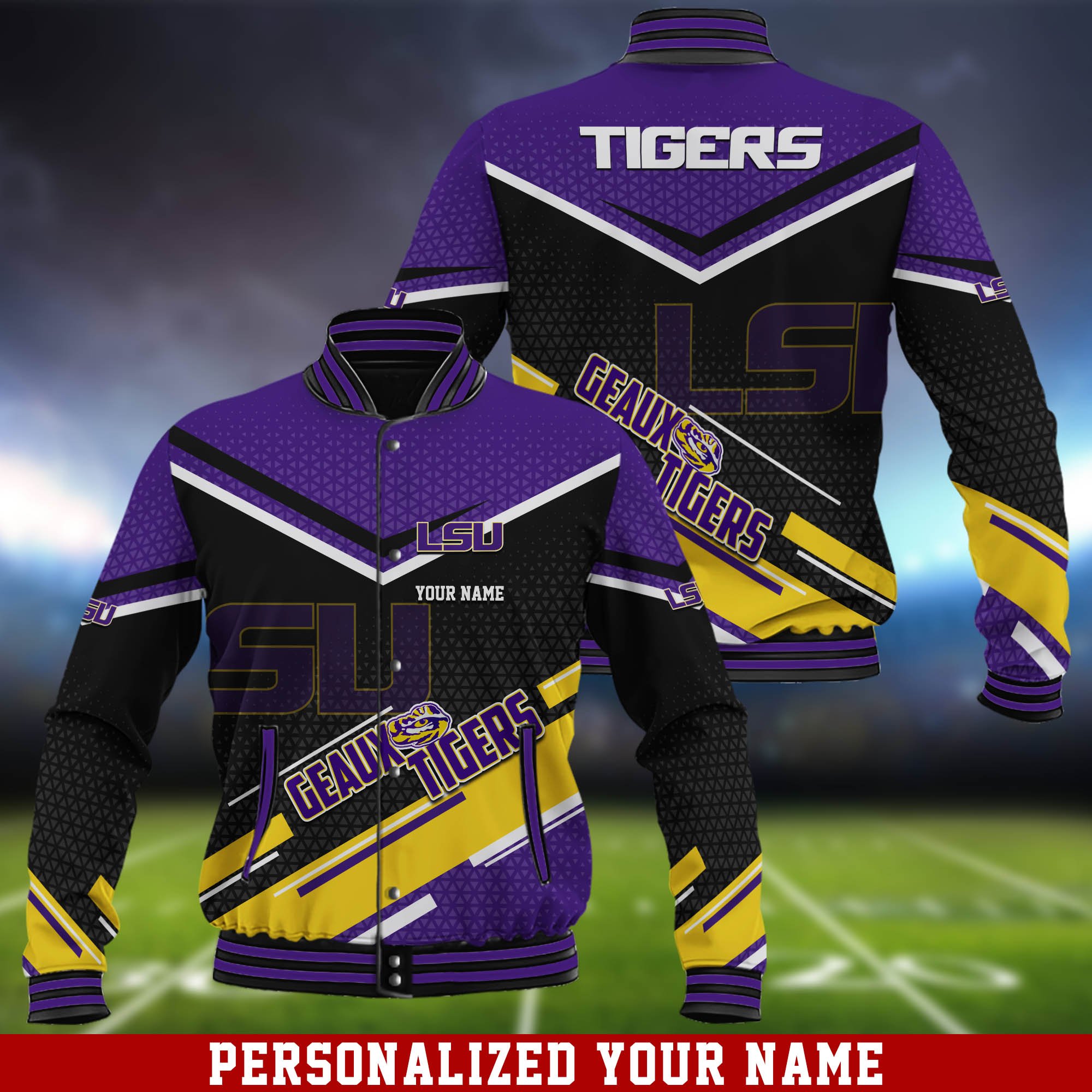 LSU TIGERS Baseball Jackets 2024 Version Customized Your Name, Sport Baseball Jacket For Fan, Sport Gifts ETHY-53649