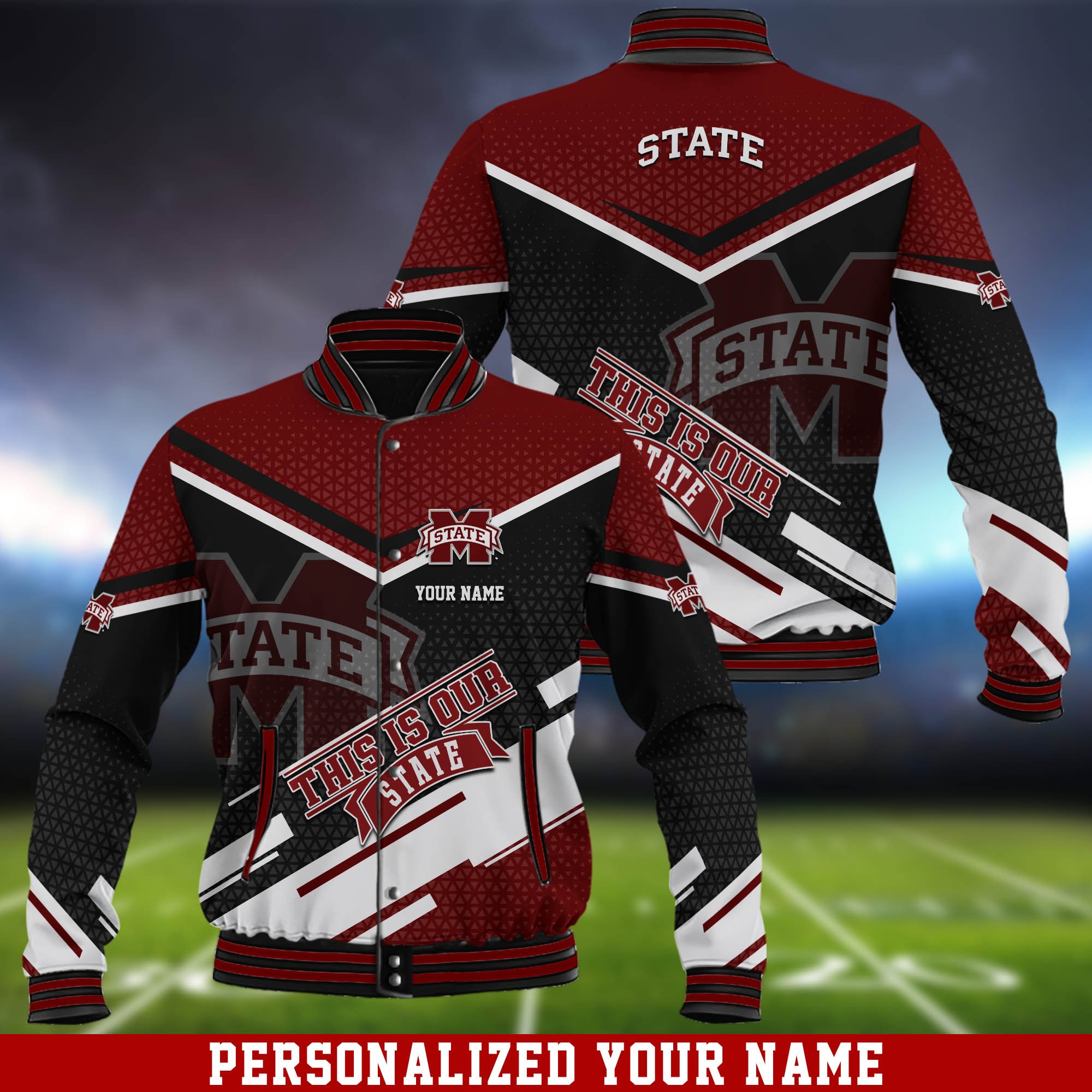 Mississippi State Bulldogs Baseball Jackets 2024 Version Customized Your Name, Sport Baseball Jacket For Fan, Sport Gifts ETHY-53649