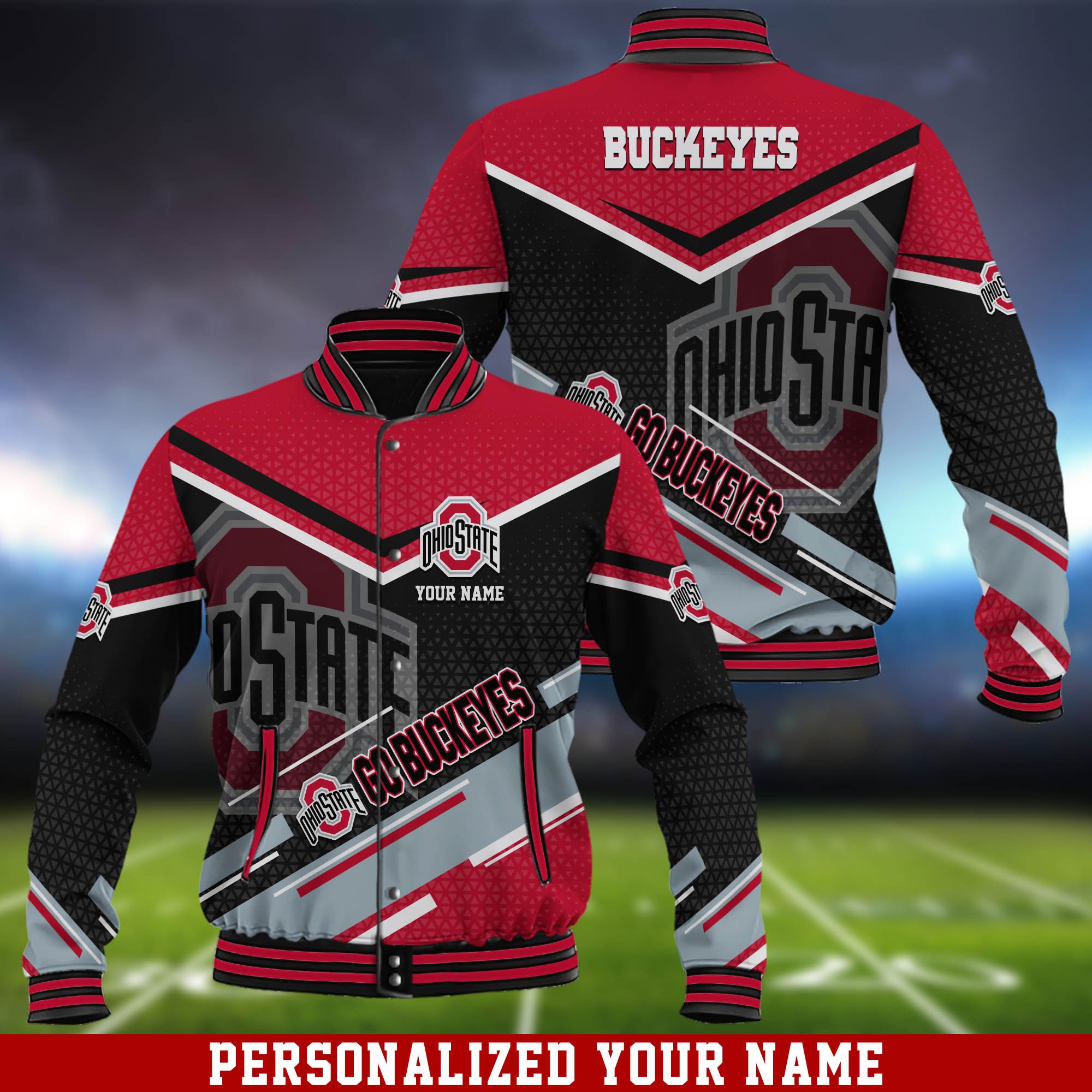 Ohio State Buckeyes Baseball Jackets 2024 Version Customized Your Name, Sport Baseball Jacket For Fan, Sport Gifts ETHY-53649