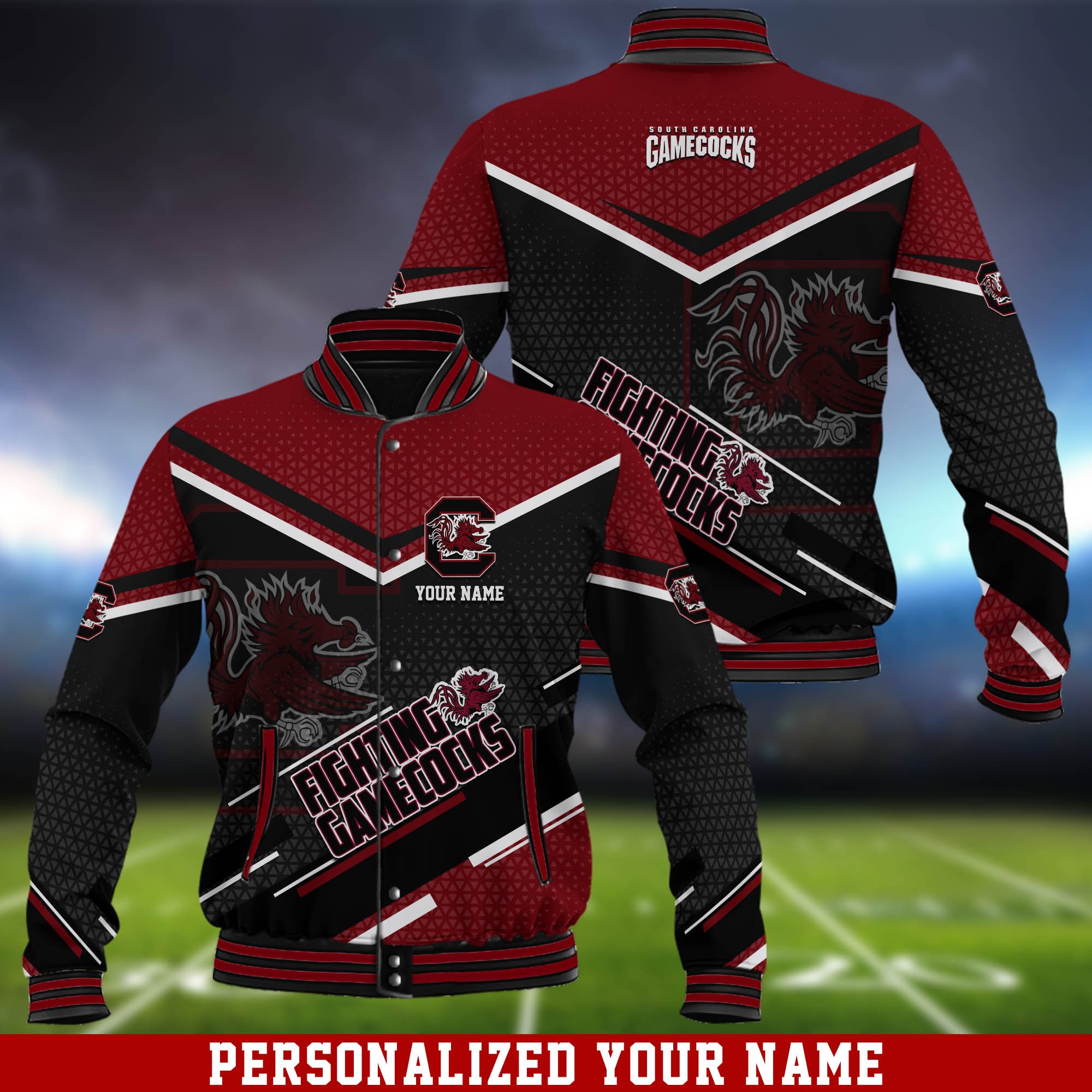 South Carolina Gamecocks Baseball Jackets 2024 Version Customized Your Name, Sport Baseball Jacket For Fan, Sport Gifts ETHY-53649